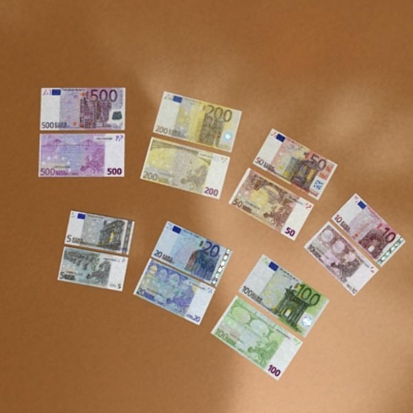 European Paper Money Collection 3D model_15