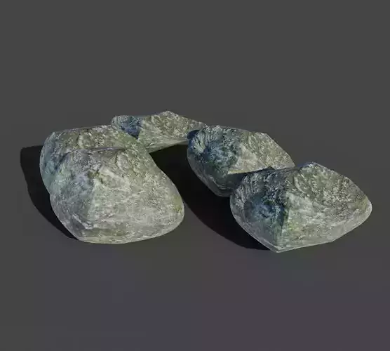 Low-Poly Rocks three