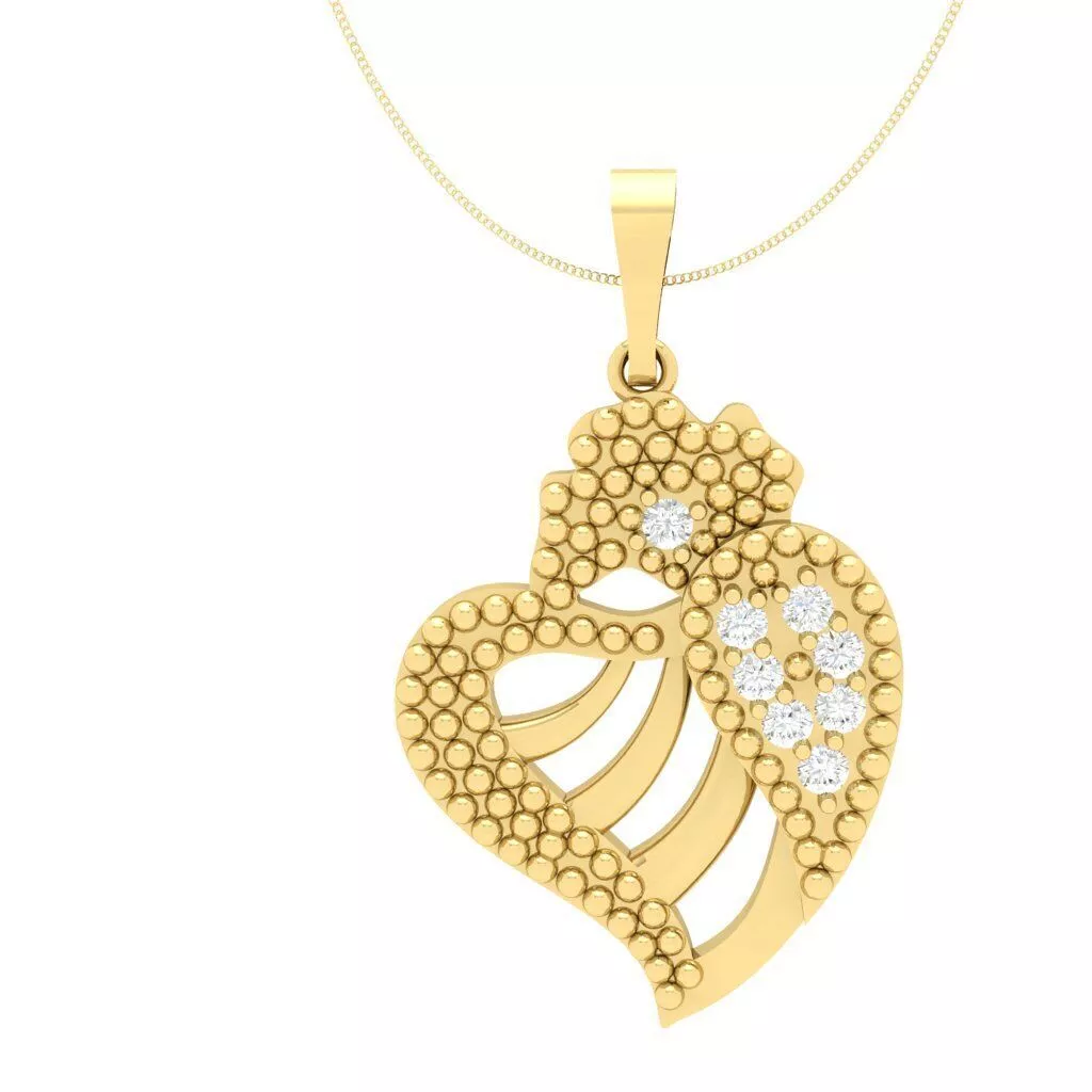 Beaded Pendant 3D model Print Cad Cam File 3D print model