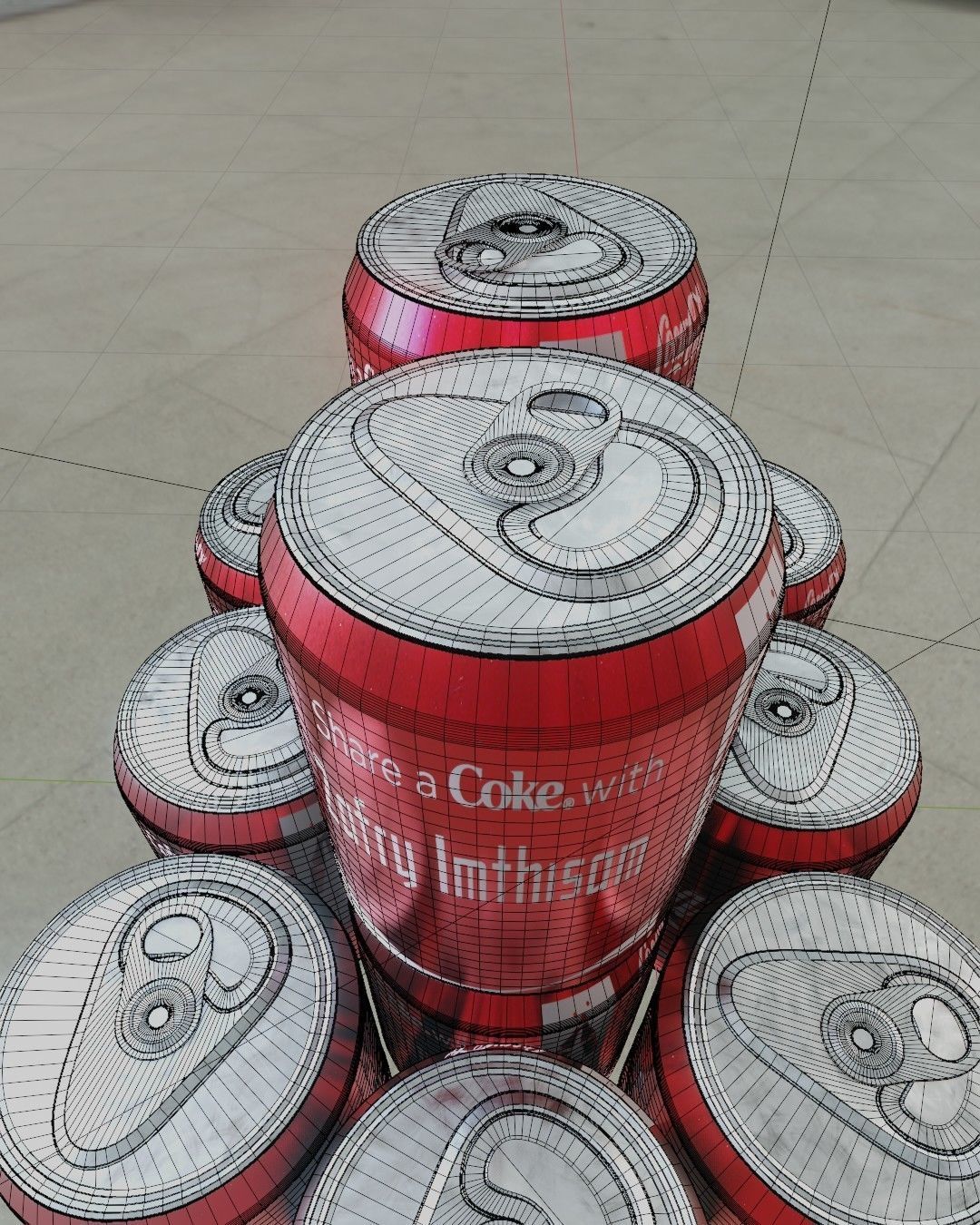 Coca Cola Drink can 3D model_5