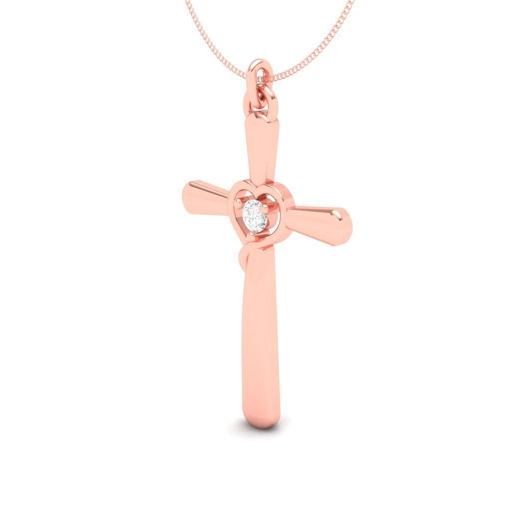 Cross Women Pendant 3D print model 3D print model_3