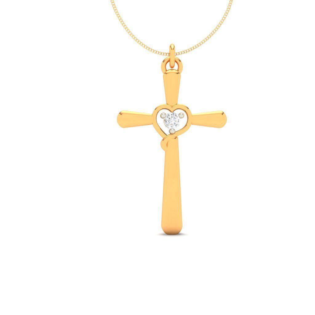 Cross Women Pendant 3D print model 3D print model_1