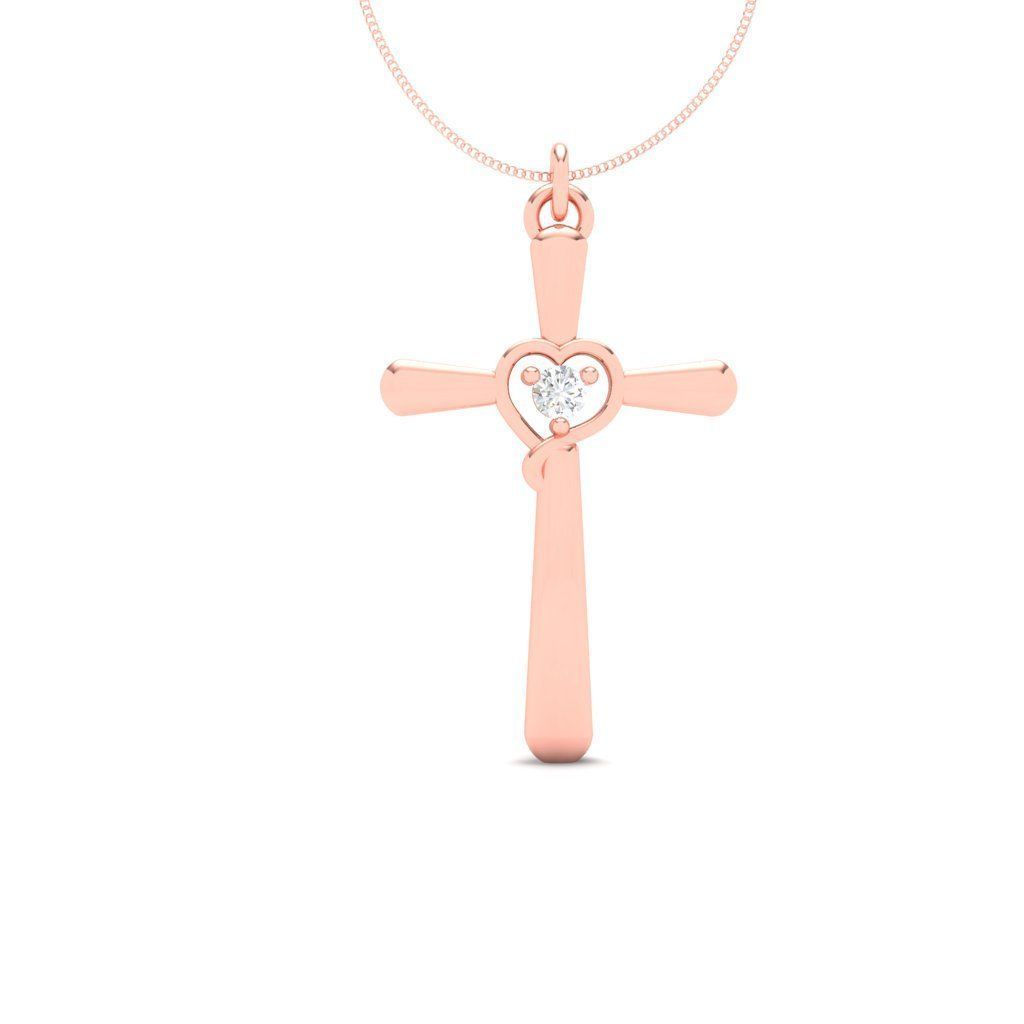 Cross Women Pendant 3D print model 3D print model_2