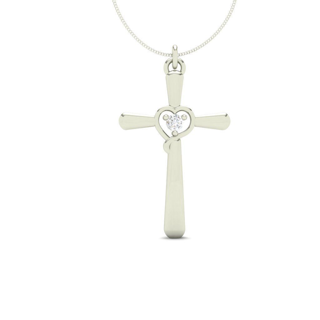 Cross Women Pendant 3D print model 3D print model_5
