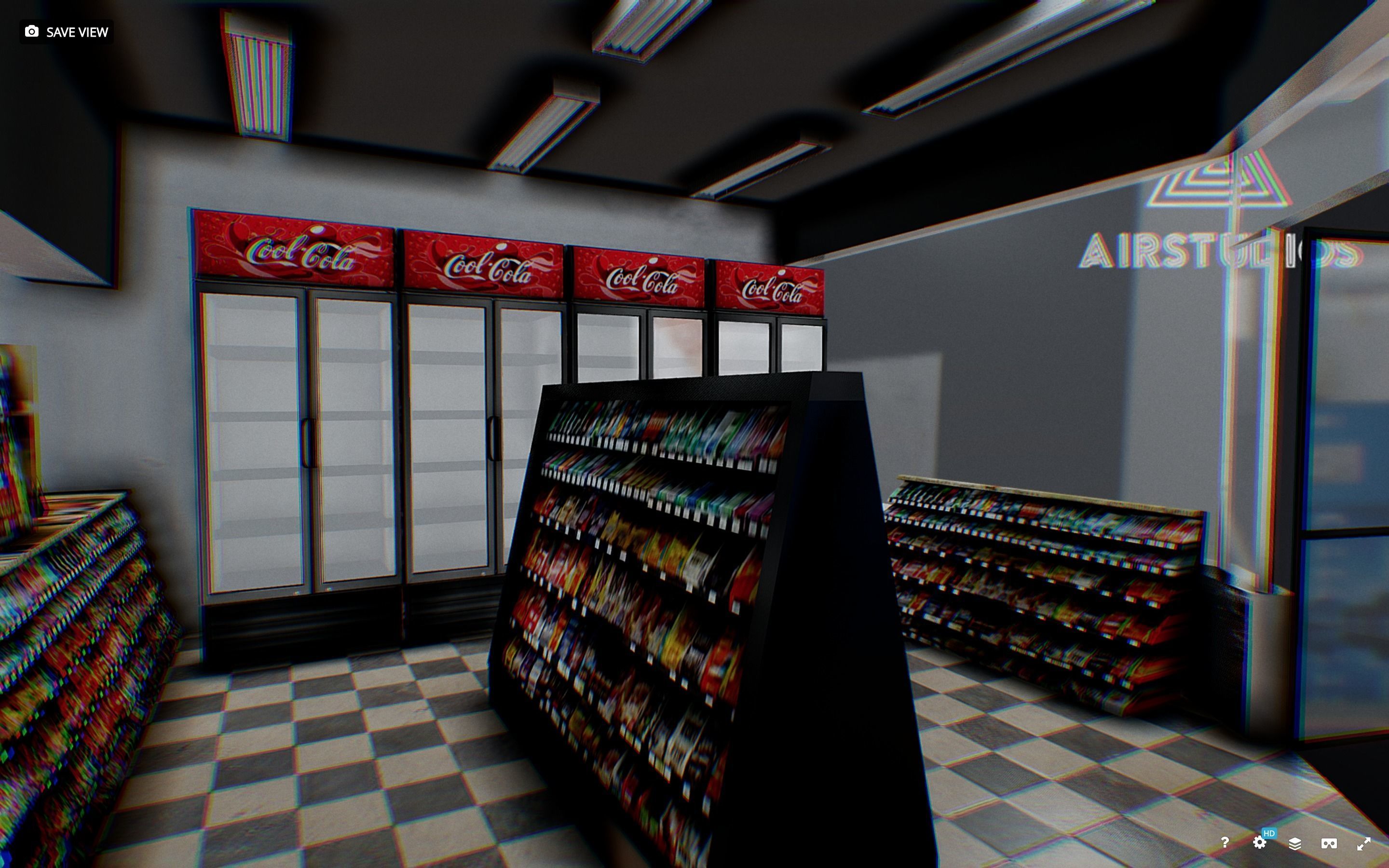 Corner Store Low-poly 3D model_6
