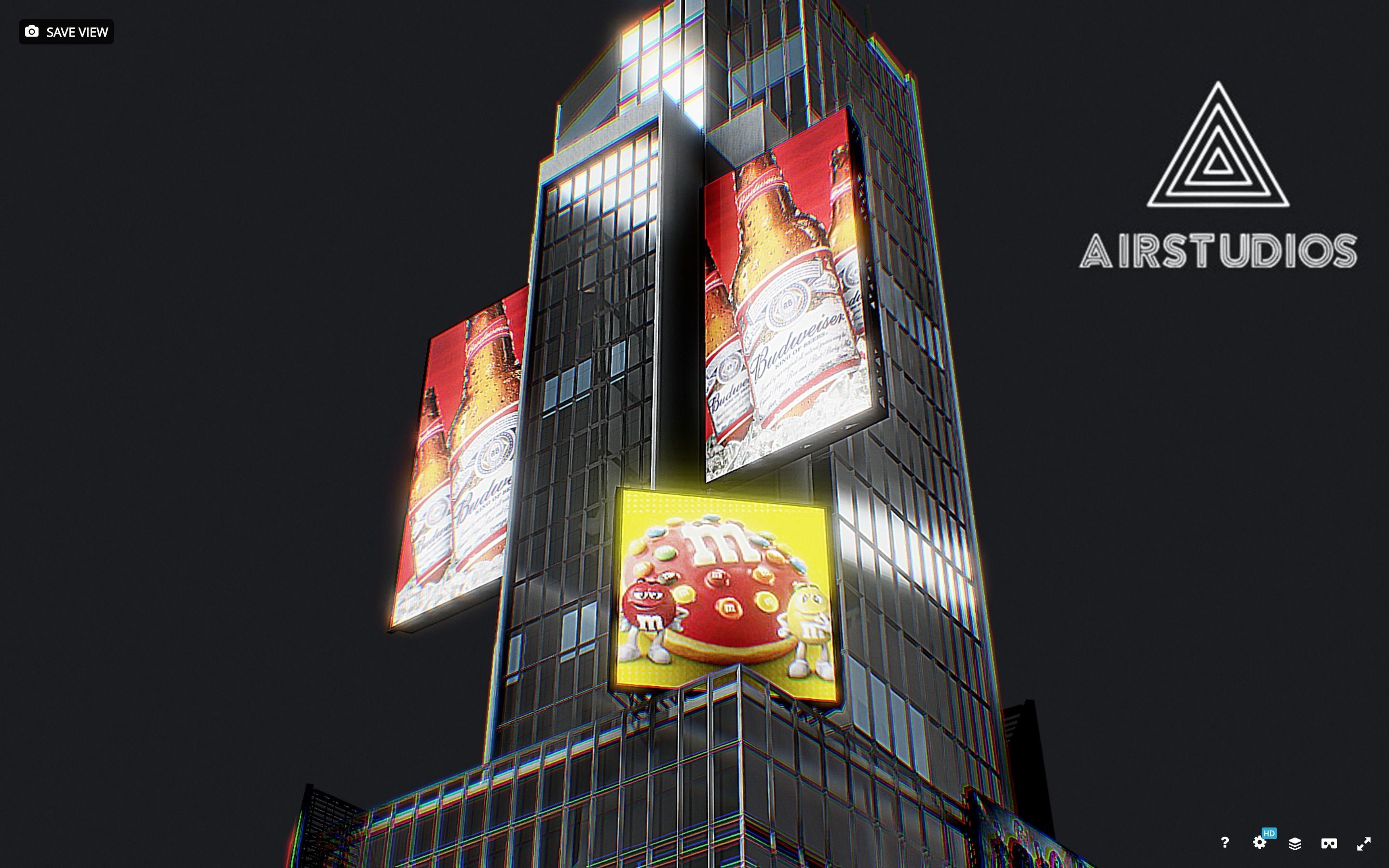 Times Square Building Low-poly 3D model_1