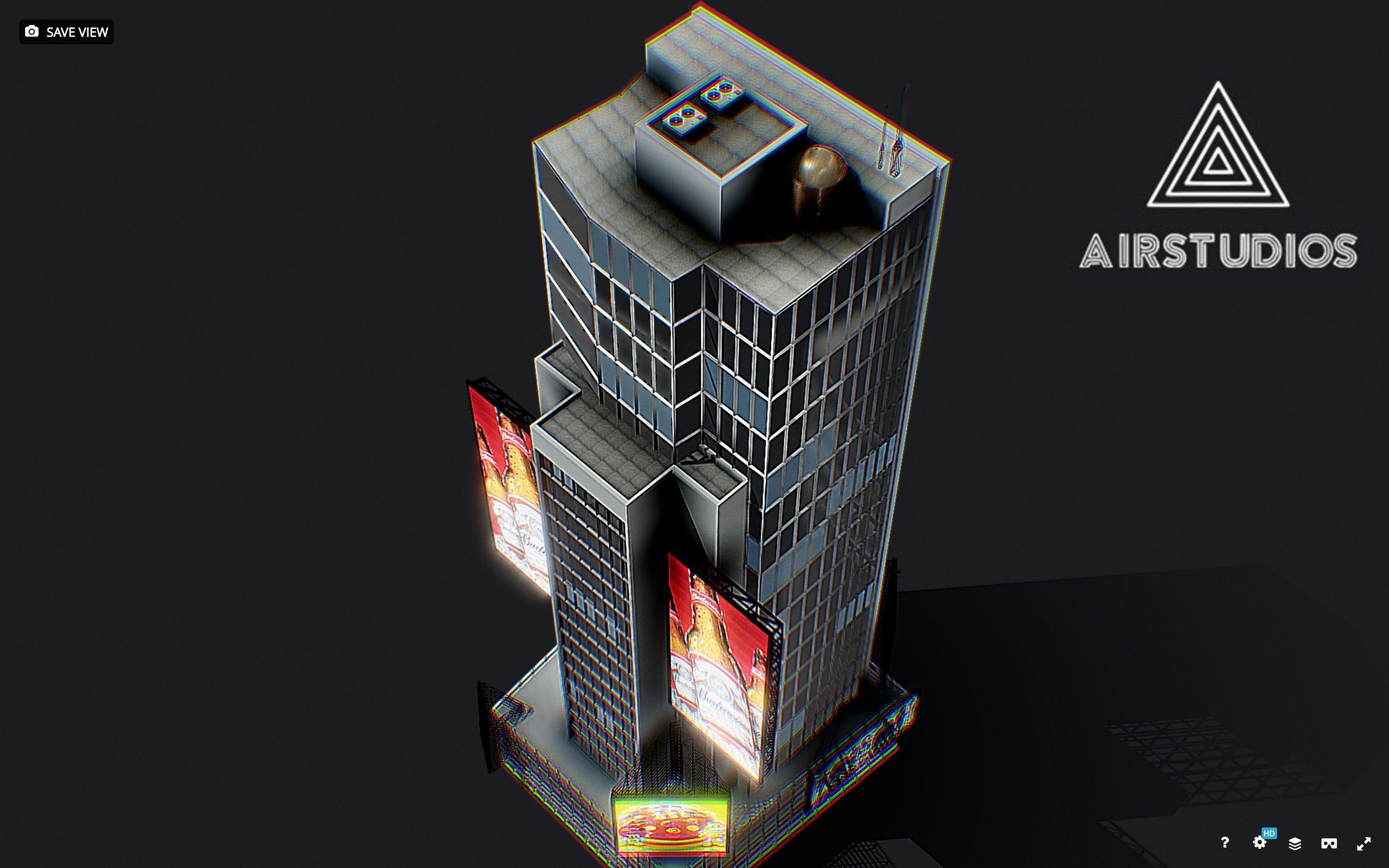 Times Square Building Low-poly 3D model_6