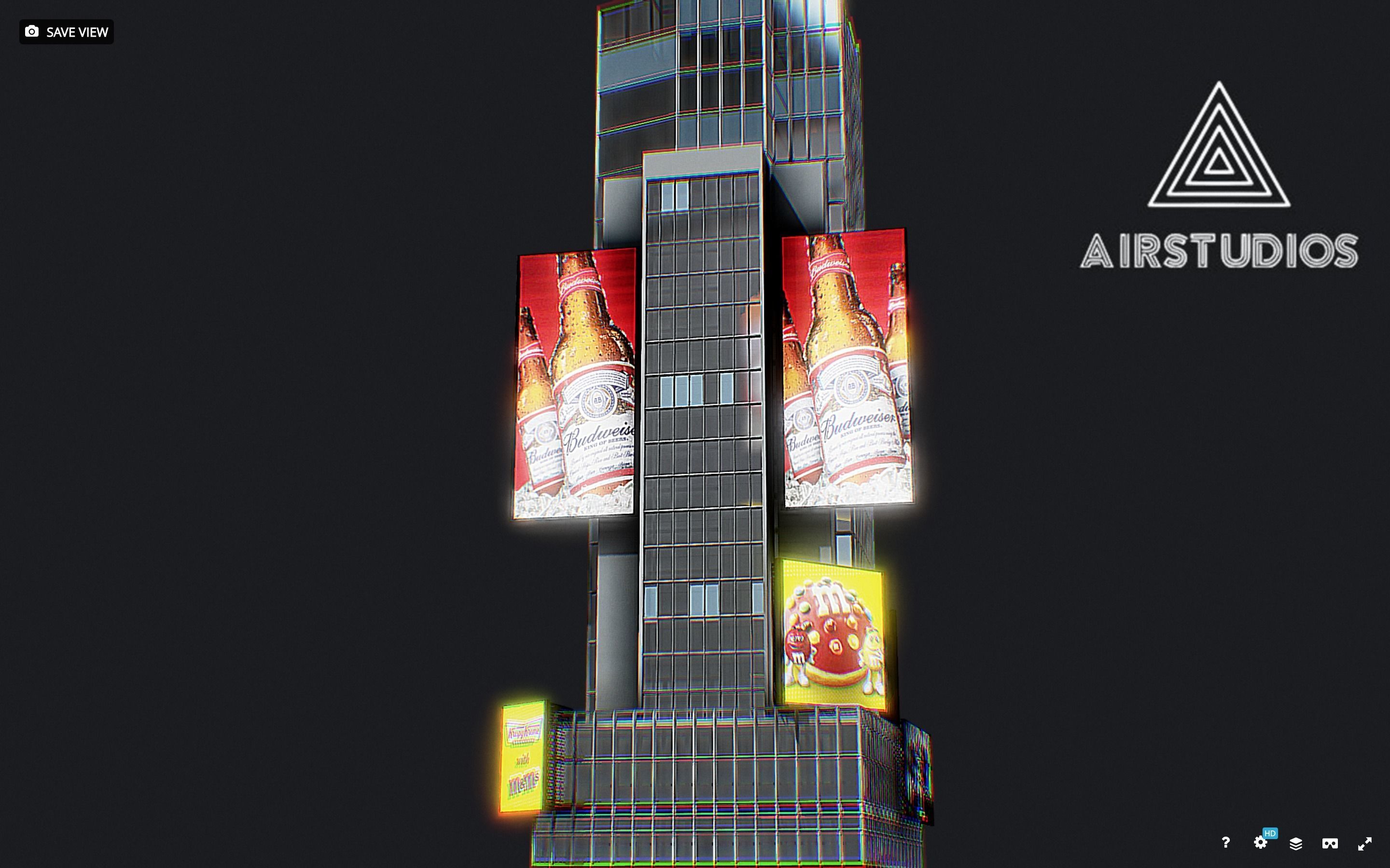 Times Square Building Low-poly 3D model_4
