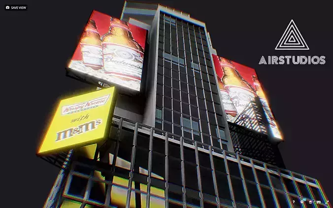 Times Square Building Low-poly 3D model