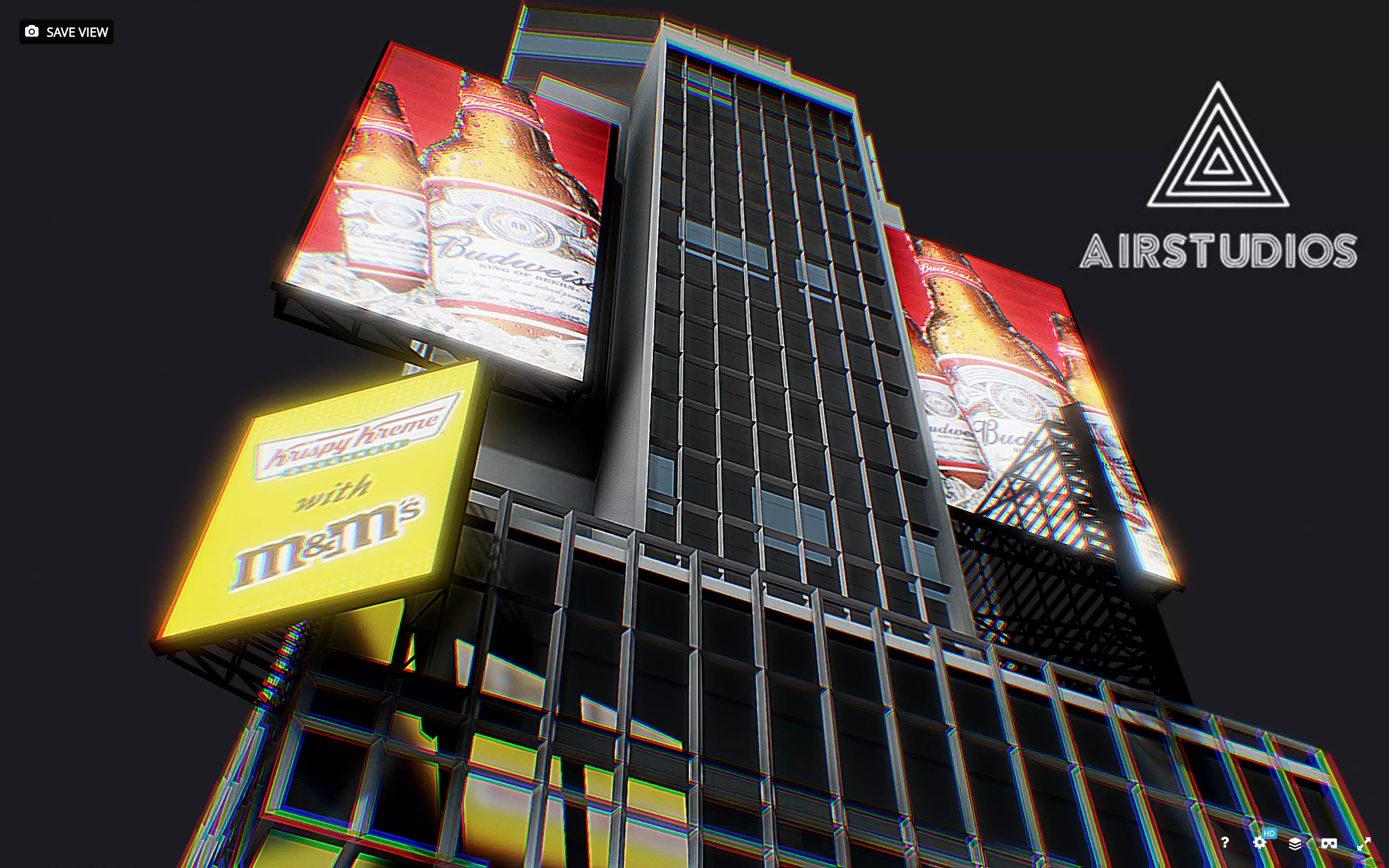 Times Square Building Low-poly 3D model_0
