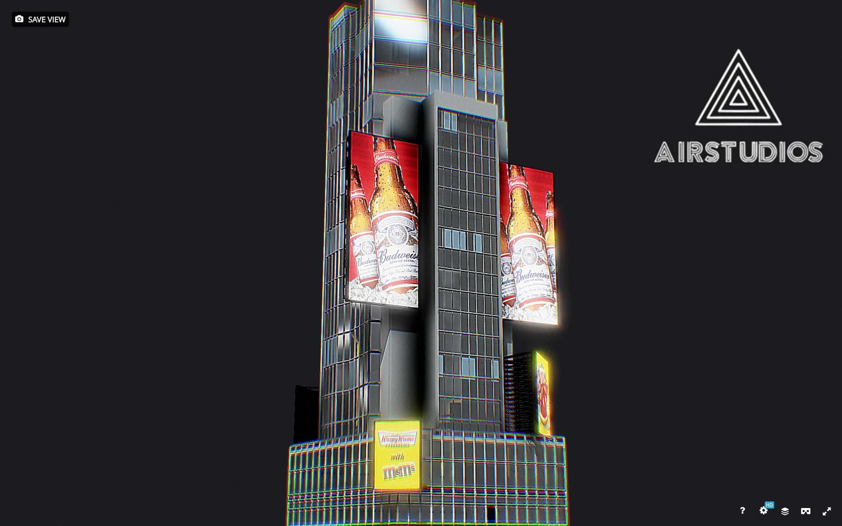 Times Square Building Low-poly 3D model_3