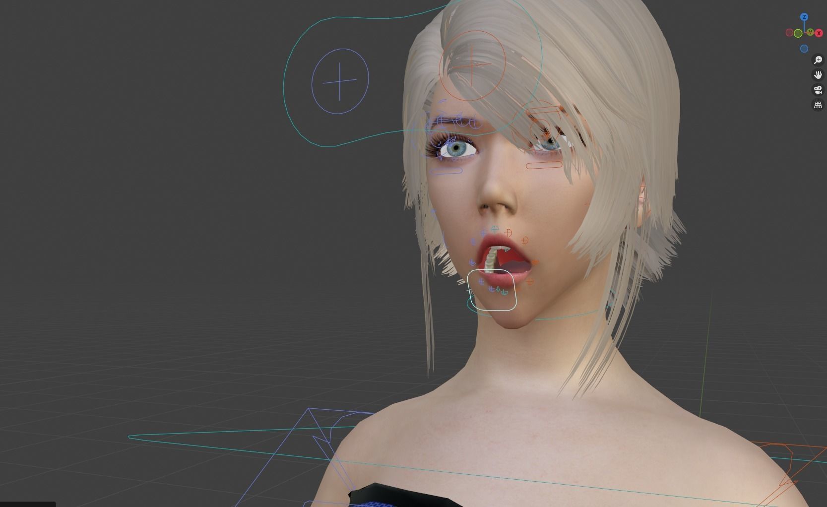 female base mesh Low-poly 3D model_26