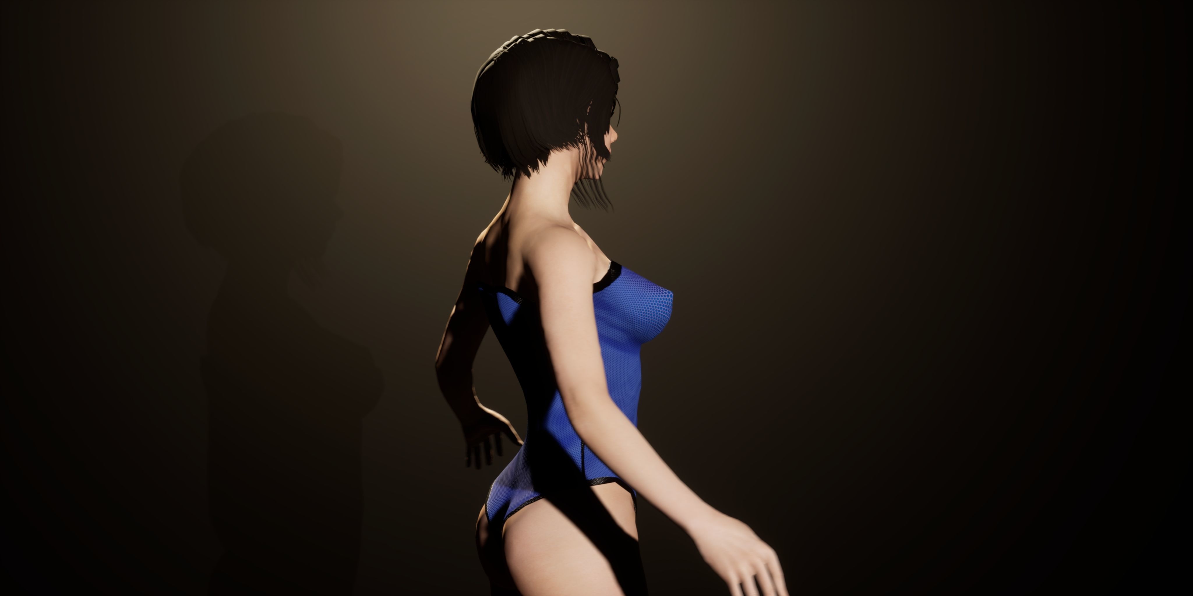 female base mesh Low-poly 3D model_12