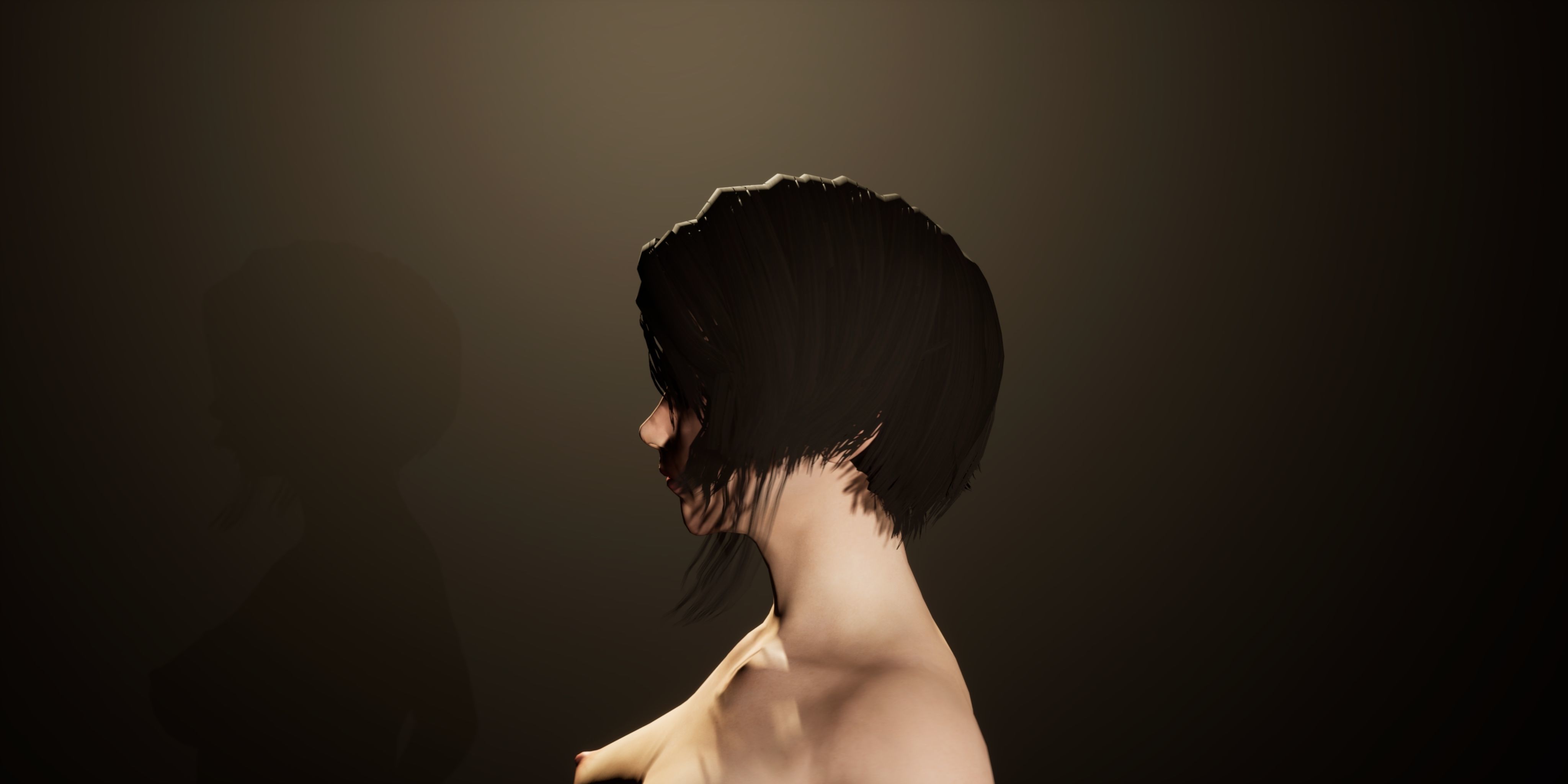 female base mesh Low-poly 3D model_16