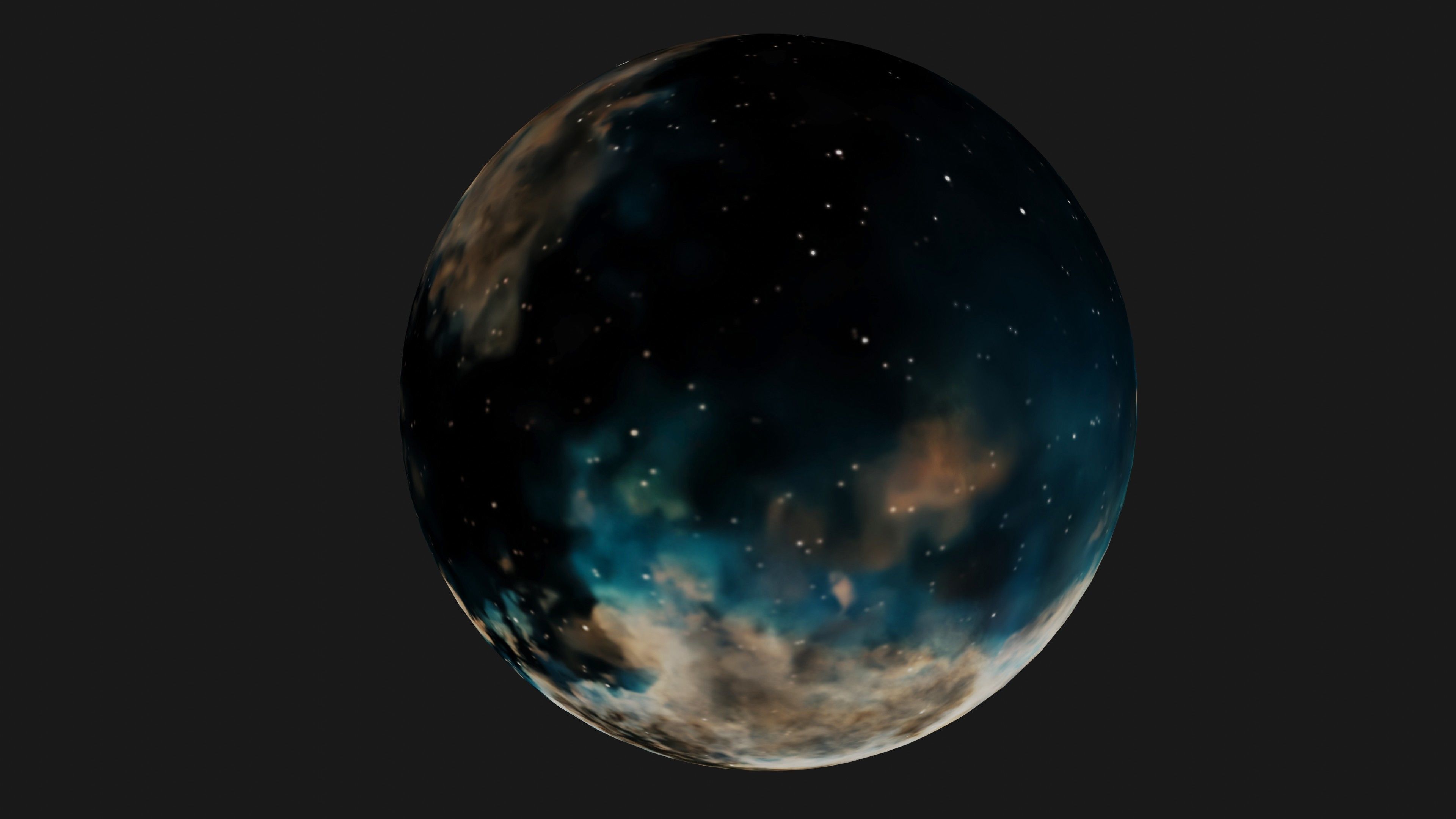 HDRI Panoramic Sky - VR 360 starfield extreme outer space nebula Low-poly 3D model_10