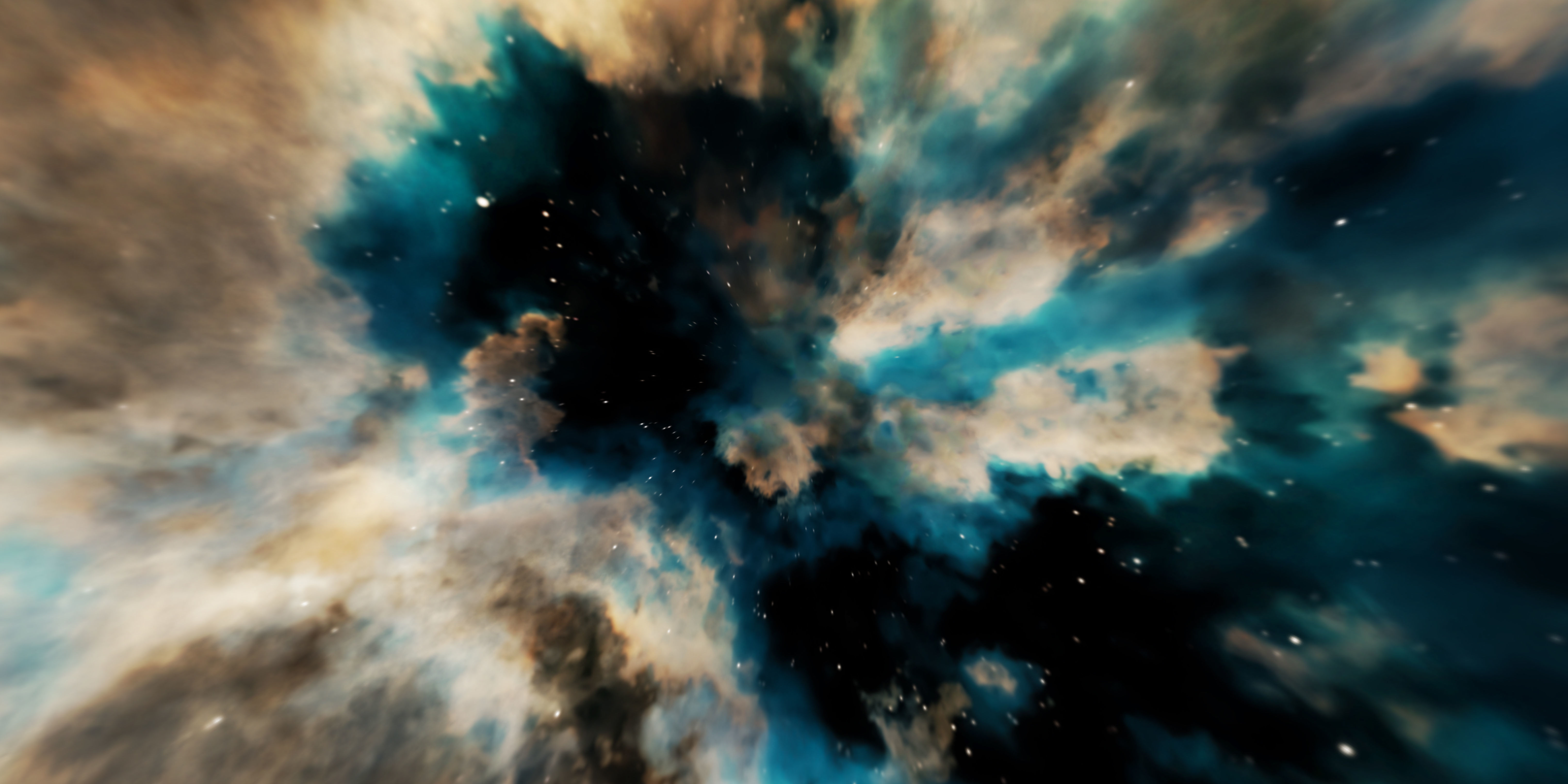 HDRI Panoramic Sky - VR 360 starfield extreme outer space nebula Low-poly 3D model_16