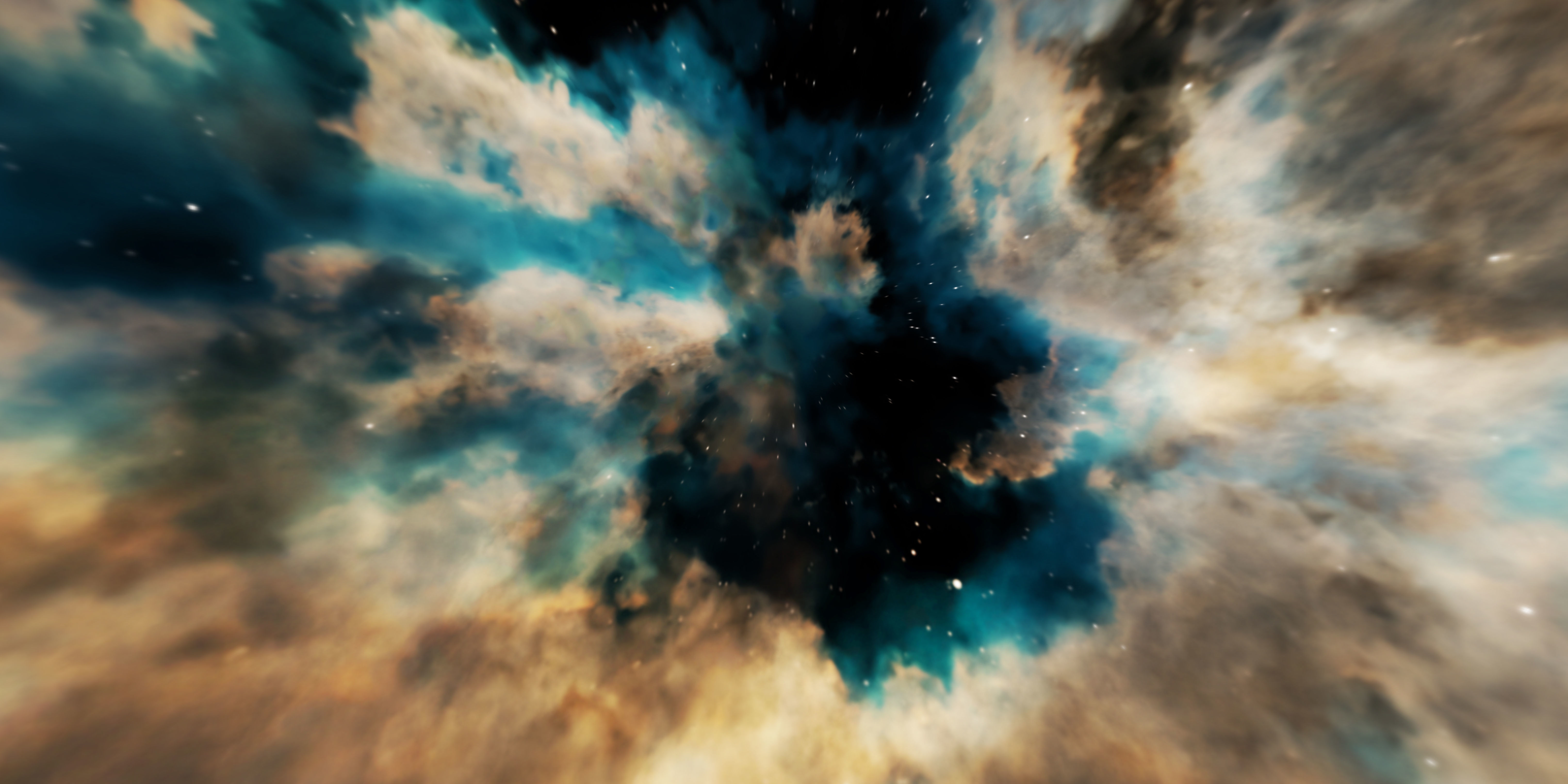 HDRI Panoramic Sky - VR 360 starfield extreme outer space nebula Low-poly 3D model_13