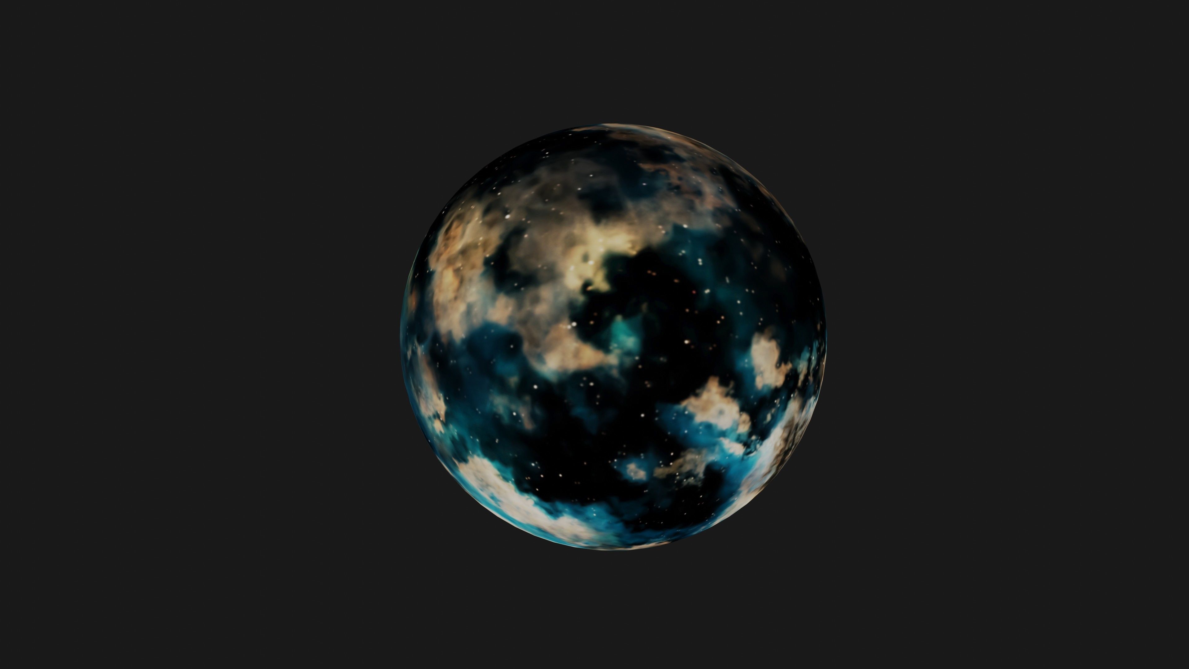 HDRI Panoramic Sky - VR 360 starfield extreme outer space nebula Low-poly 3D model_22