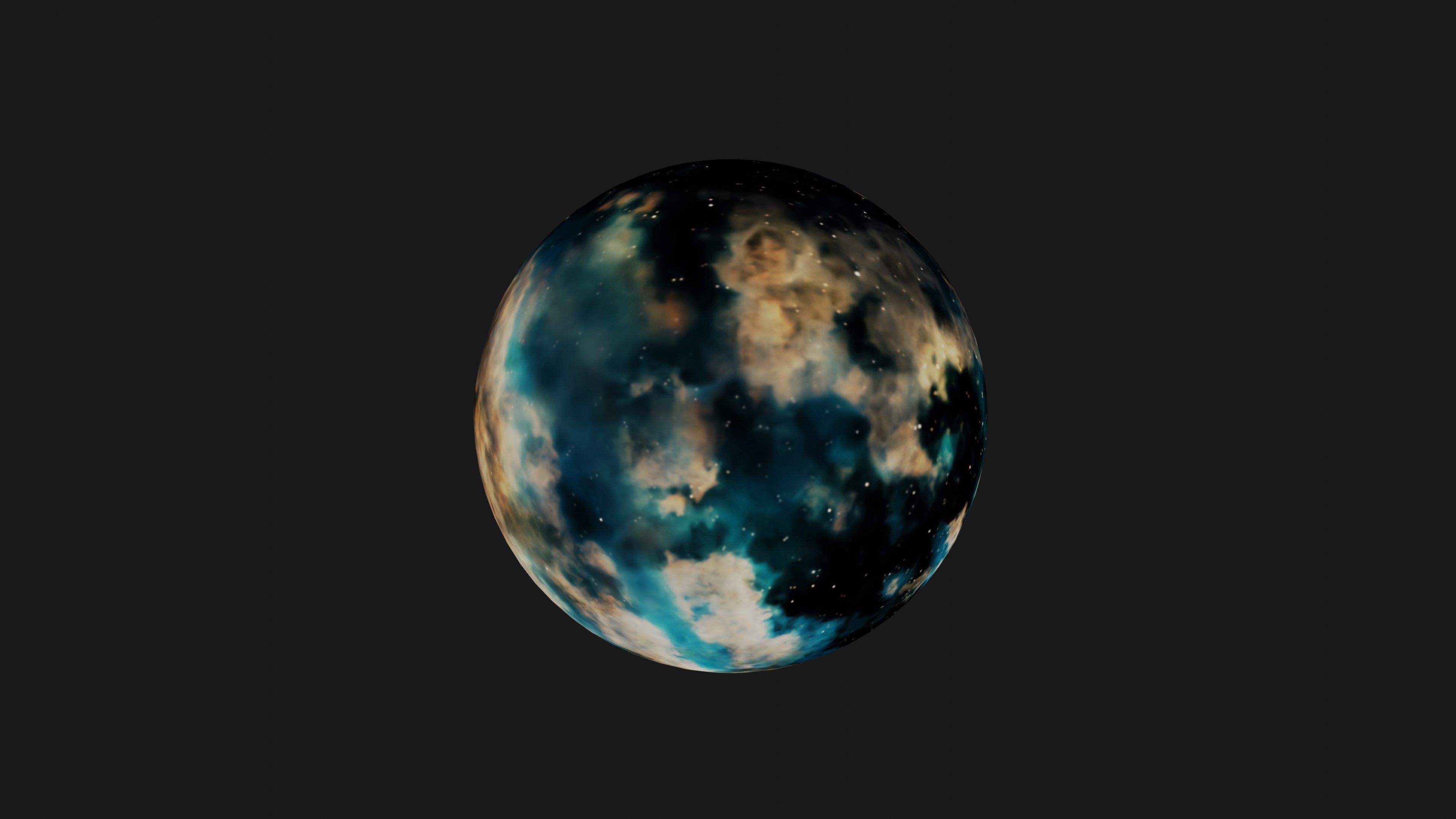 HDRI Panoramic Sky - VR 360 starfield extreme outer space nebula Low-poly 3D model_3