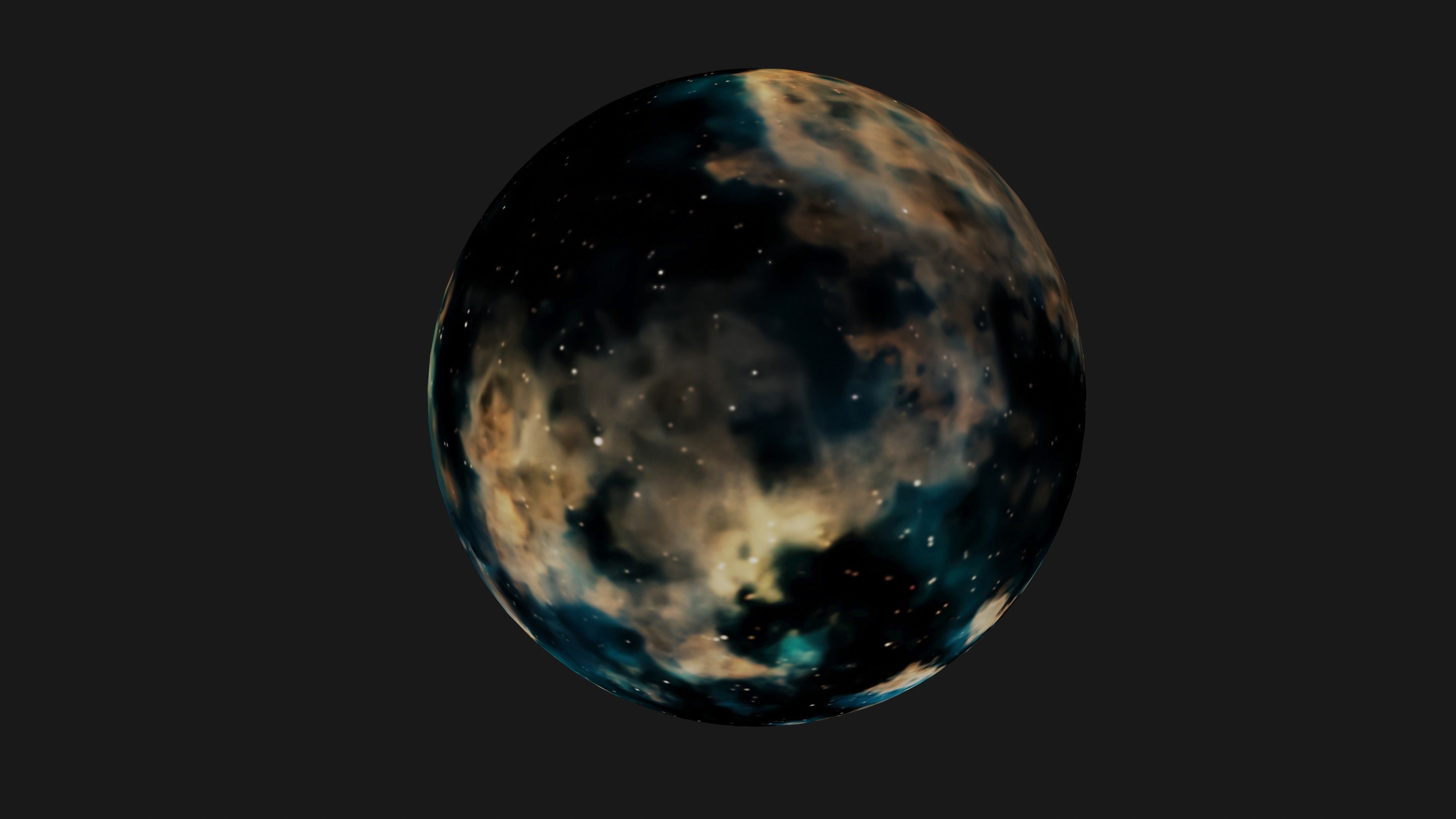 HDRI Panoramic Sky - VR 360 starfield extreme outer space nebula Low-poly 3D model_6