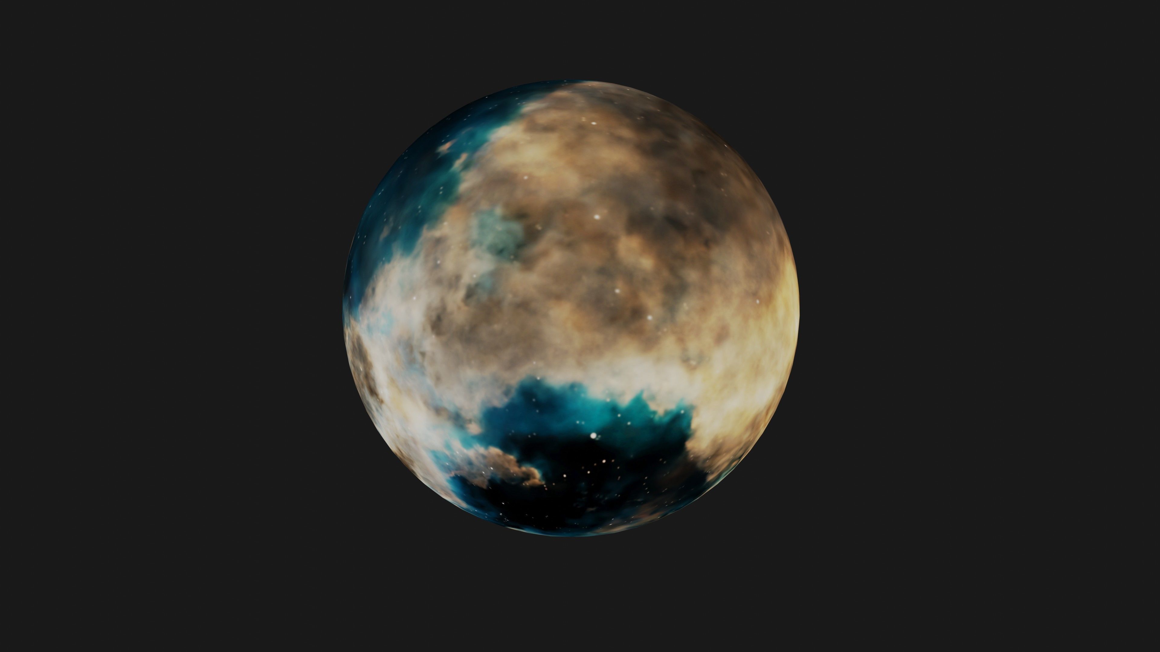 HDRI Panoramic Sky - VR 360 starfield extreme outer space nebula Low-poly 3D model_20