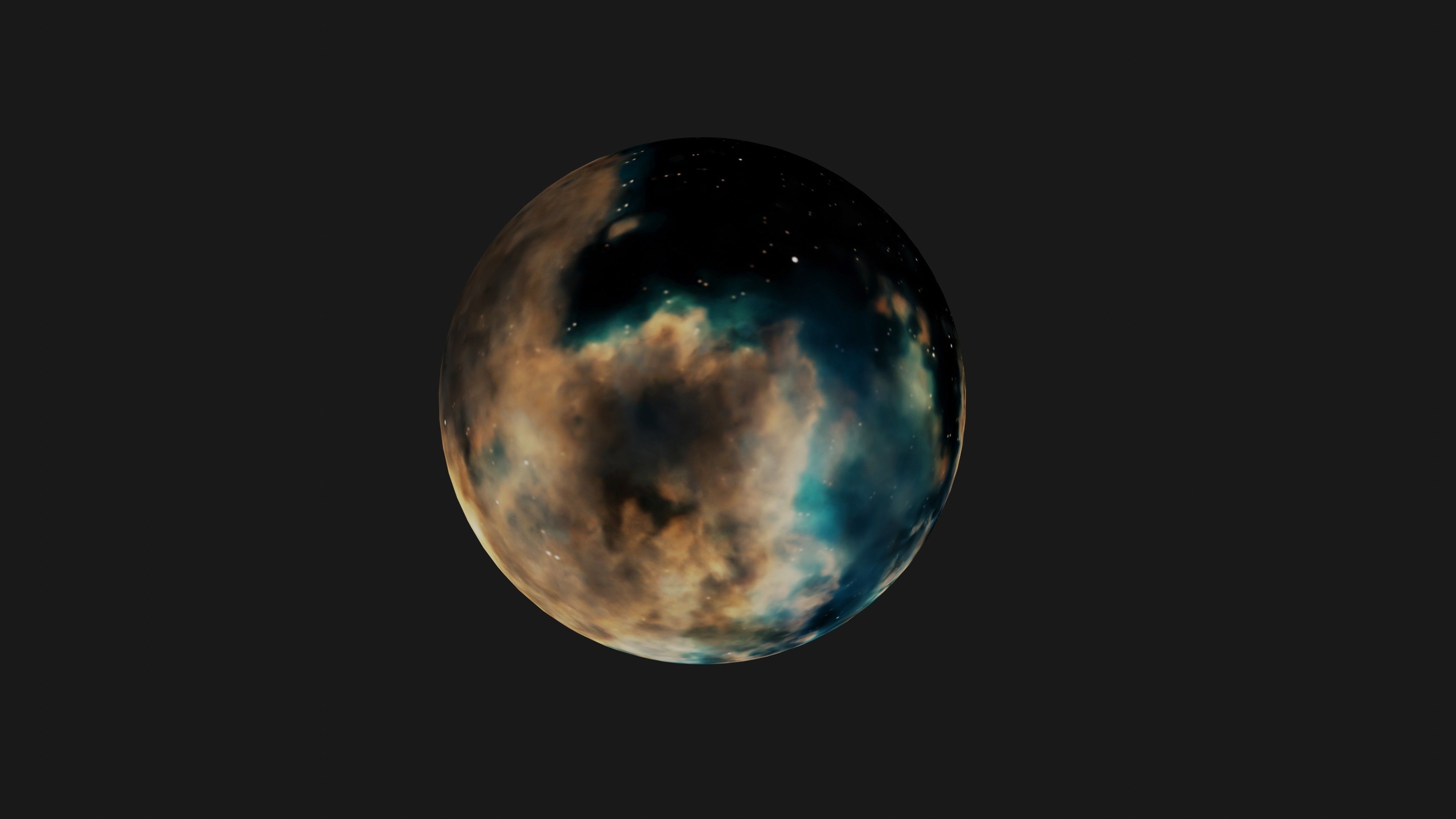 HDRI Panoramic Sky - VR 360 starfield extreme outer space nebula Low-poly 3D model_29