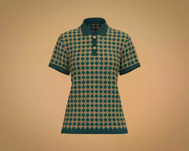 Ladies Print Polo