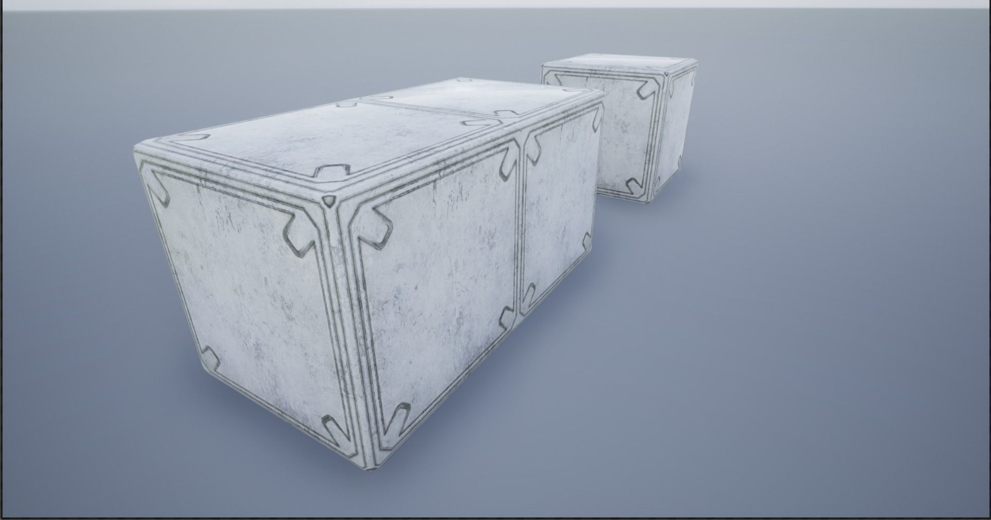2K-4K White Sci-Fi Crates and Containers Low-poly 3D model_10