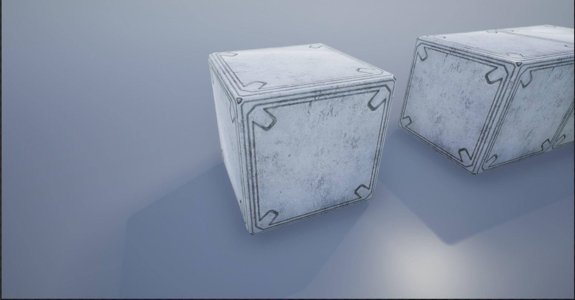 2K-4K White Sci-Fi Crates and Containers Low-poly 3D model_7