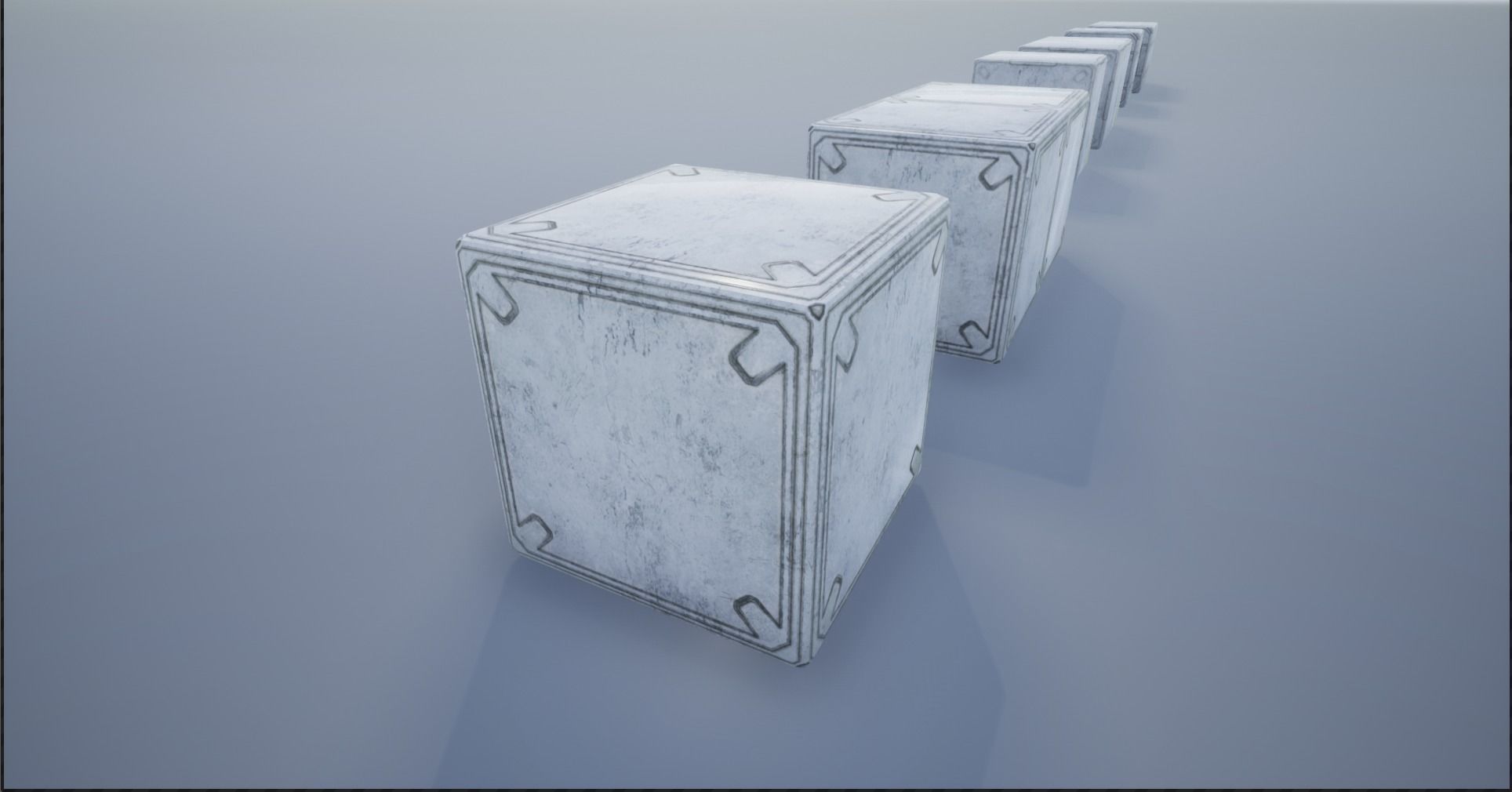 2K-4K White Sci-Fi Crates and Containers Low-poly 3D model_8