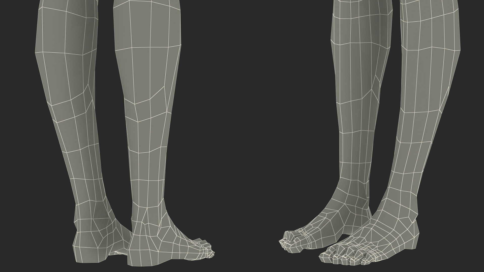 Young Woman Light Skin Black Rigged 3D model_42