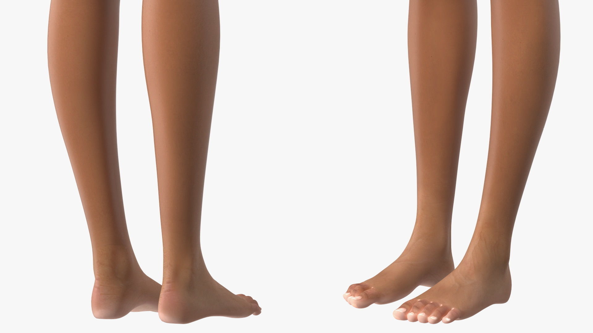 Young Woman Light Skin Black Rigged 3D model_25