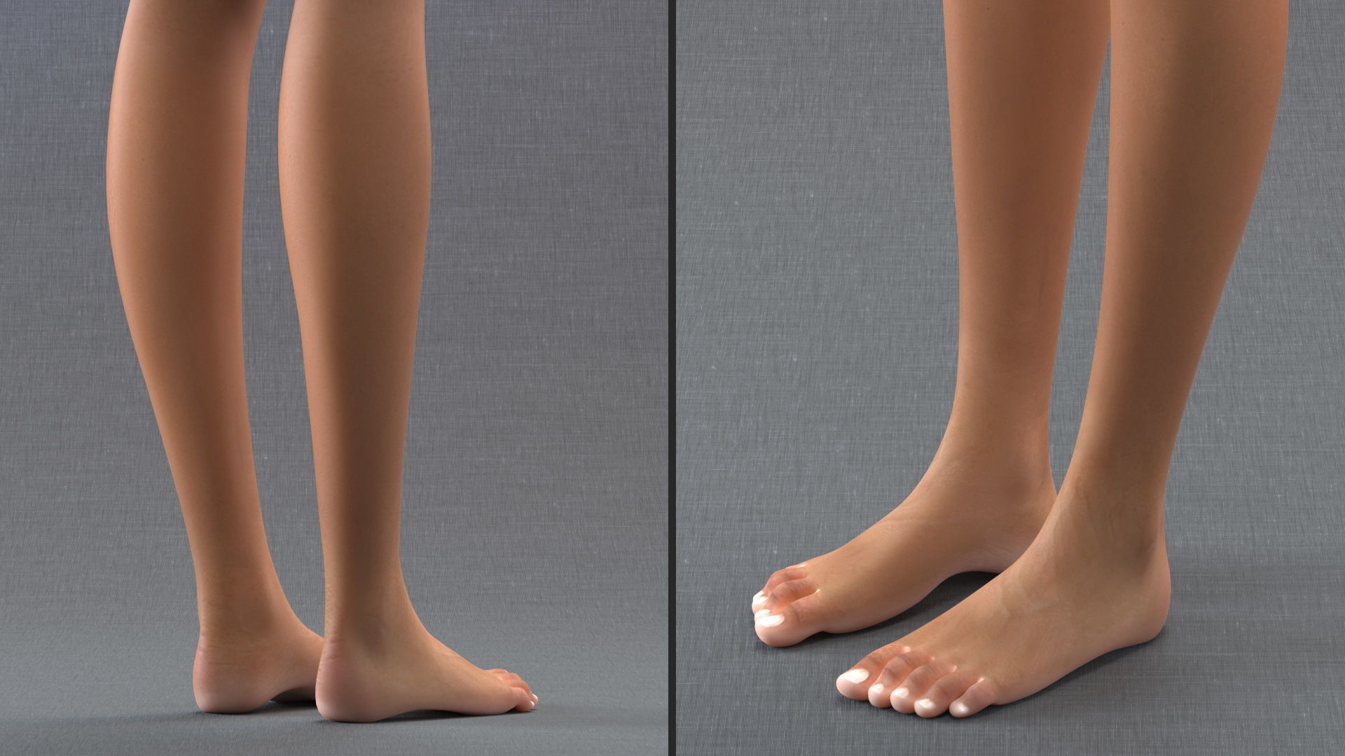 Young Woman Light Skin Black Rigged 3D model_18