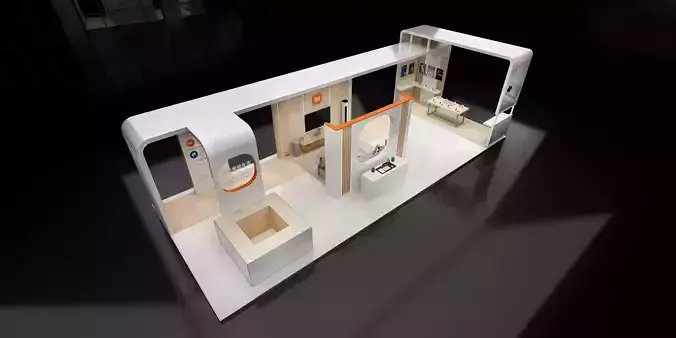 xiaomi booth TV Sweeping robot Sofa Air purifier  3D model