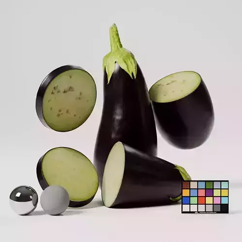Aubergine - Eggplant 3D model