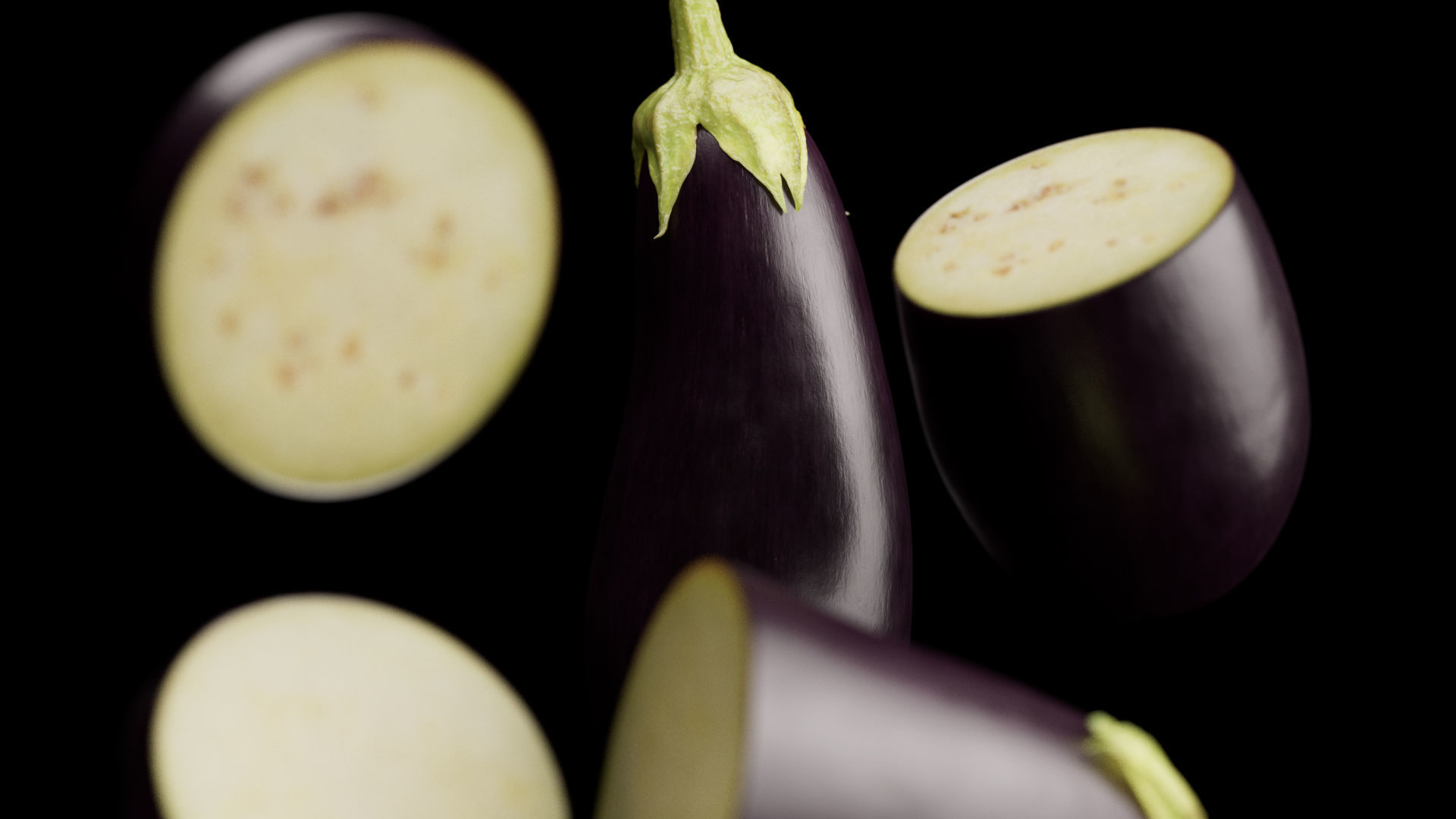 Aubergine - Eggplant 3D model_4