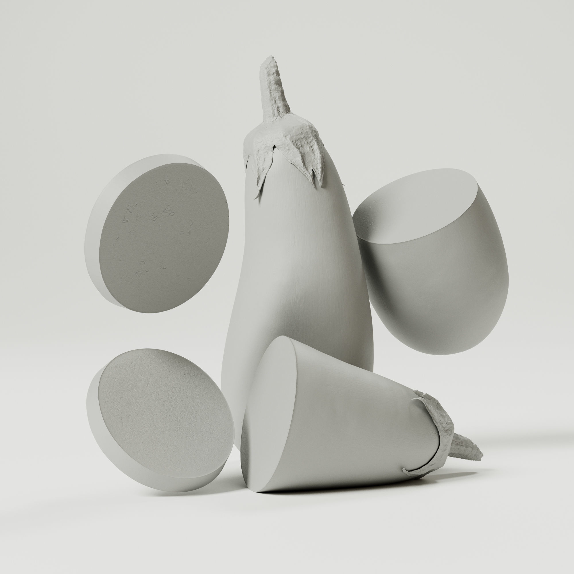 Aubergine - Eggplant 3D model_3