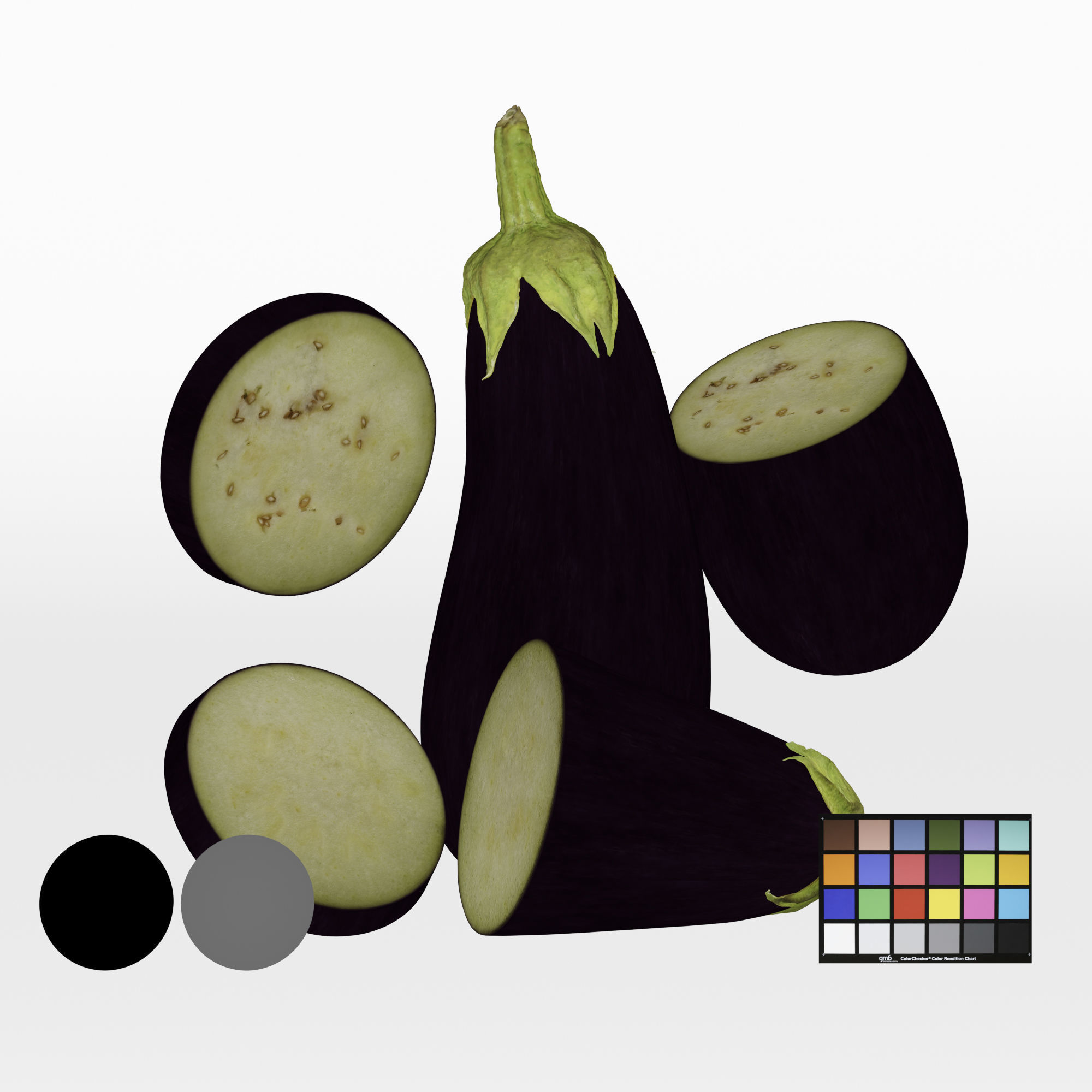Aubergine - Eggplant 3D model_2