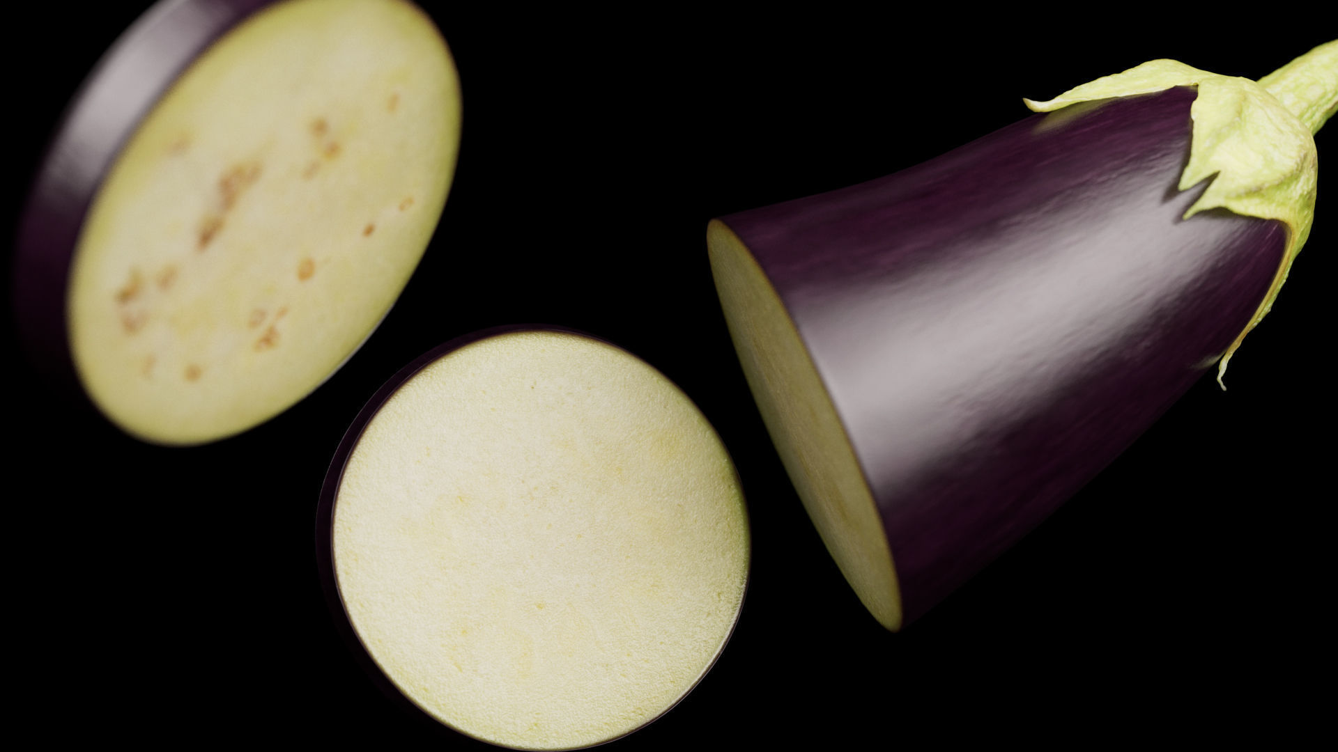 Aubergine - Eggplant 3D model_5