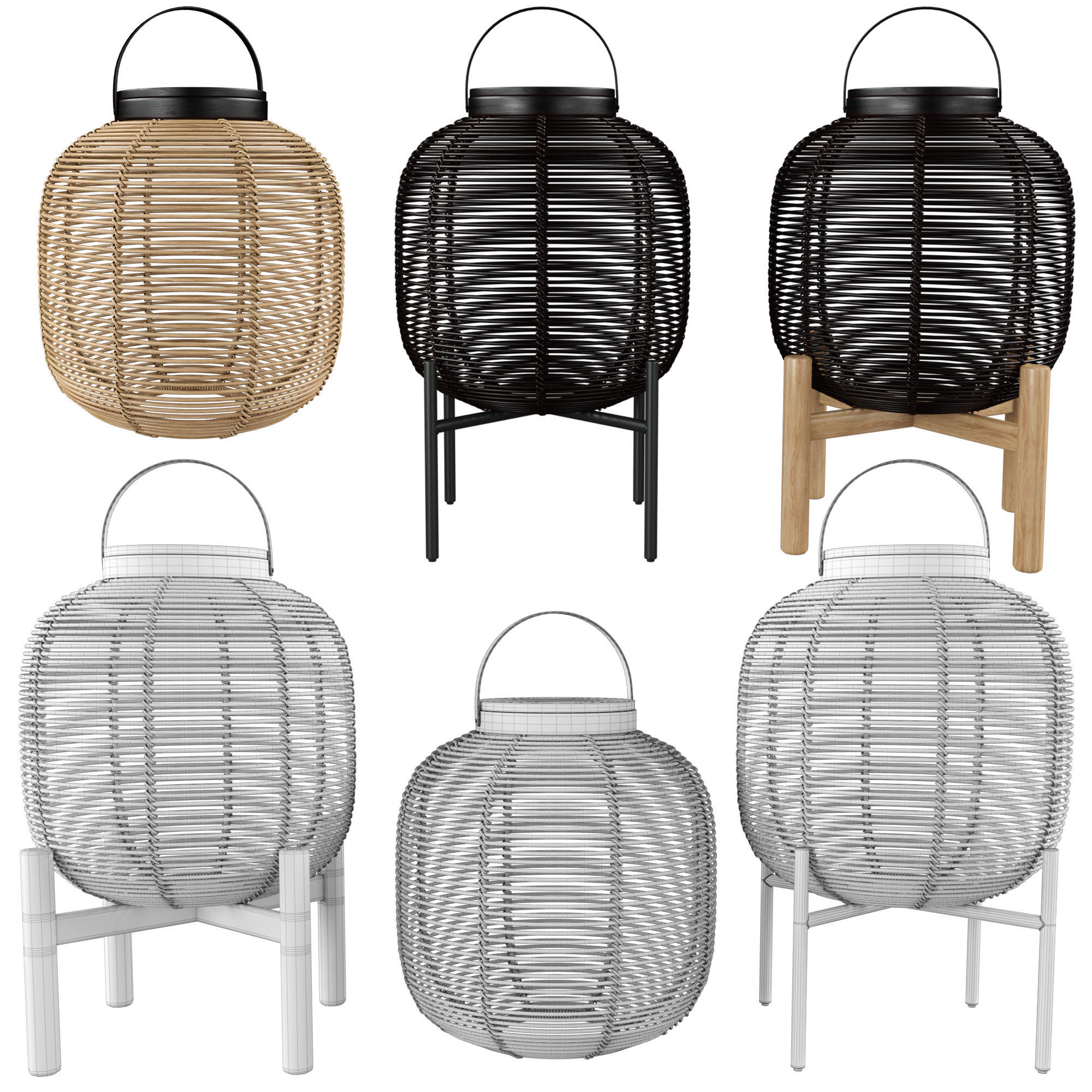 Tika Vincent Sheppard Lantern small 3D model_4