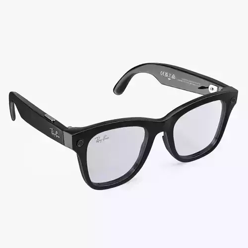 Black Ray Ban Stories Wayfarer Smart Glasses Clear