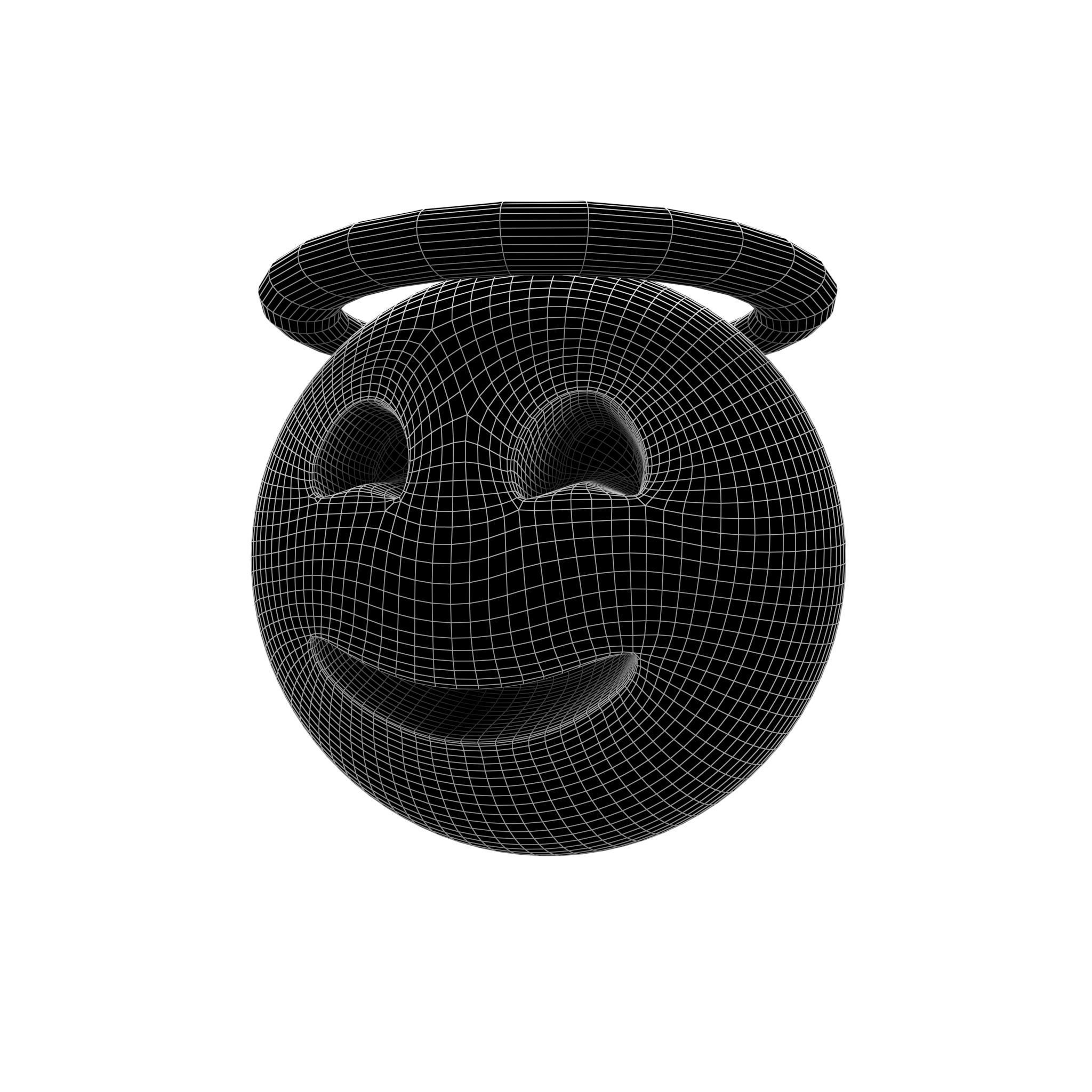 Smiling Face with Halo 04 Low-poly 3D model_4