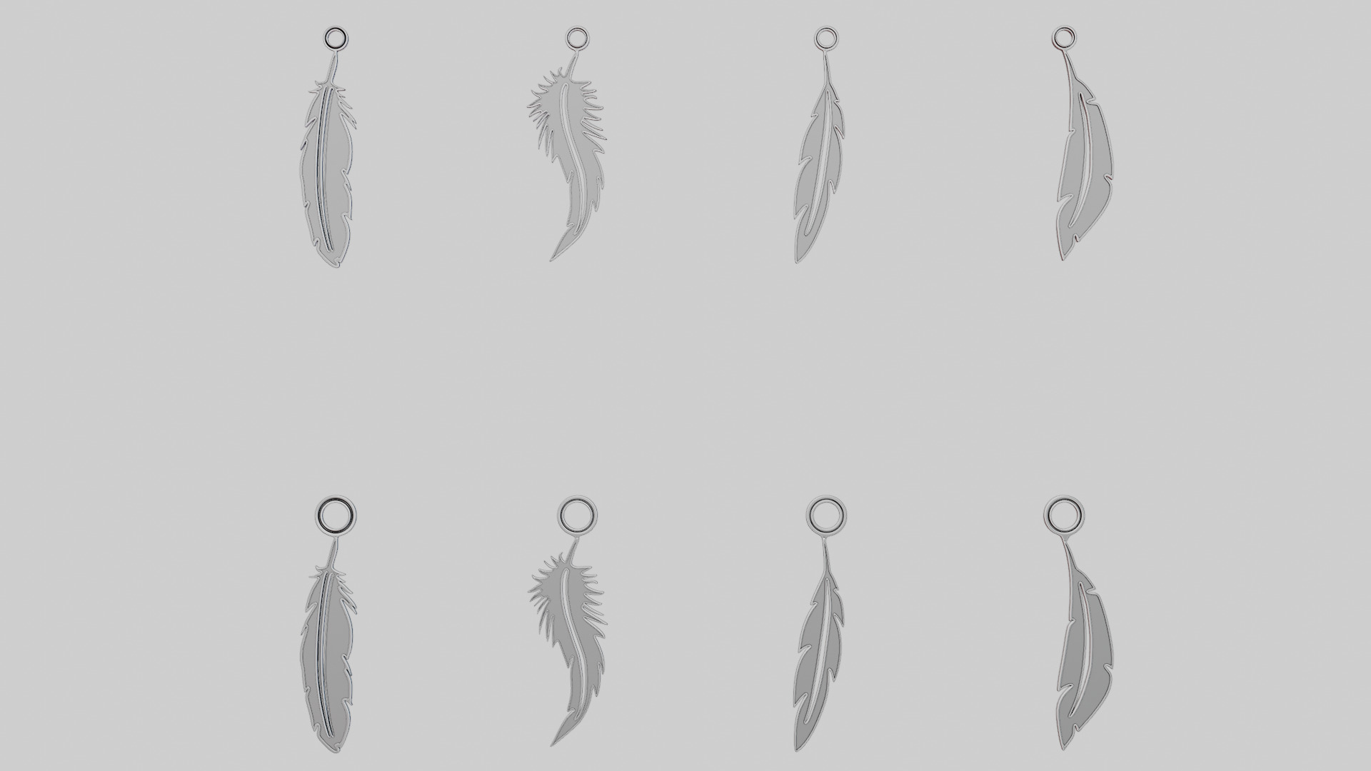 Creatures Birds 3D Printable Pendant Collection 3D print model_2
