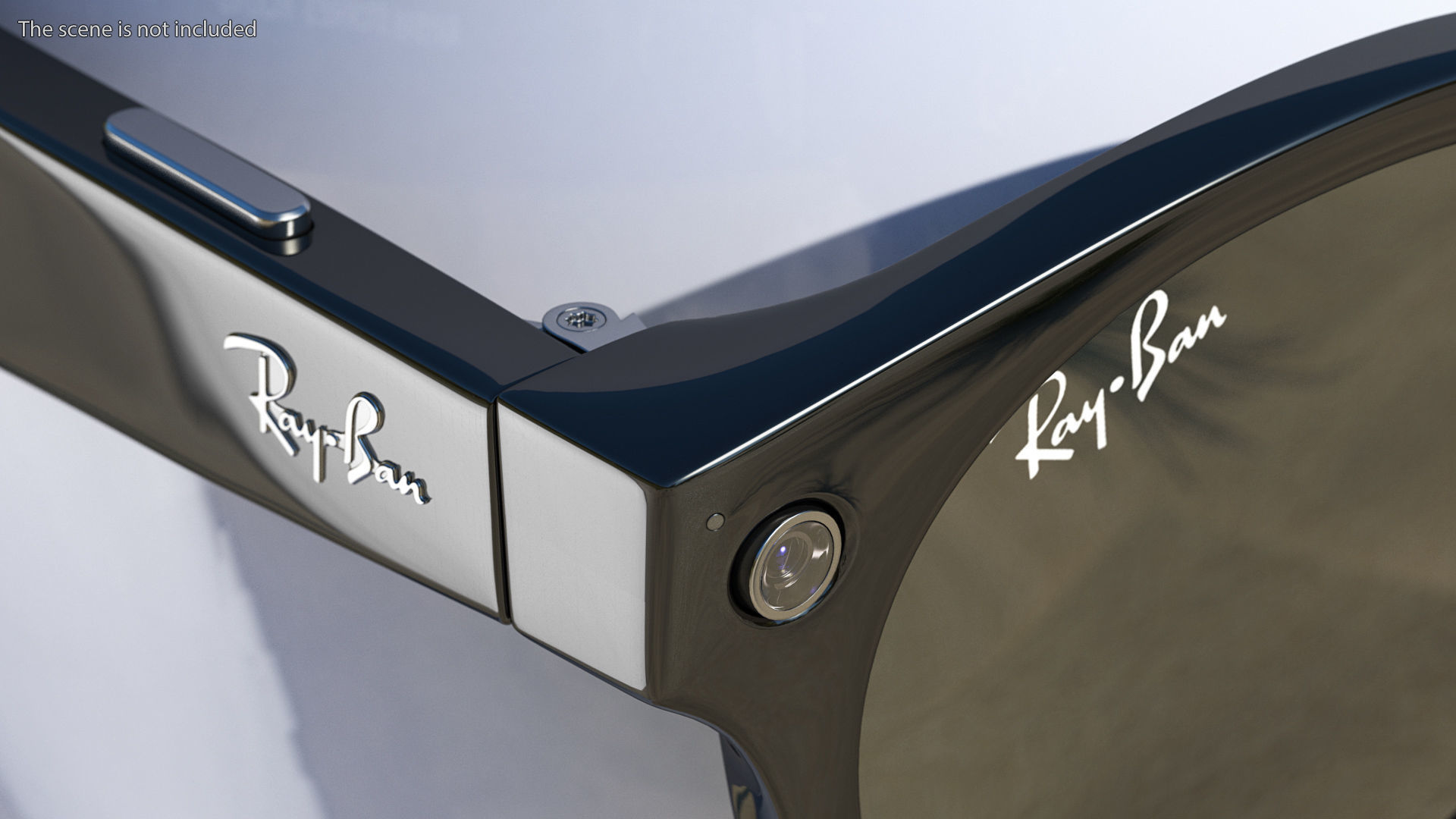 Ray Ban Stories Round Smart Glasses Dark 3D model_4