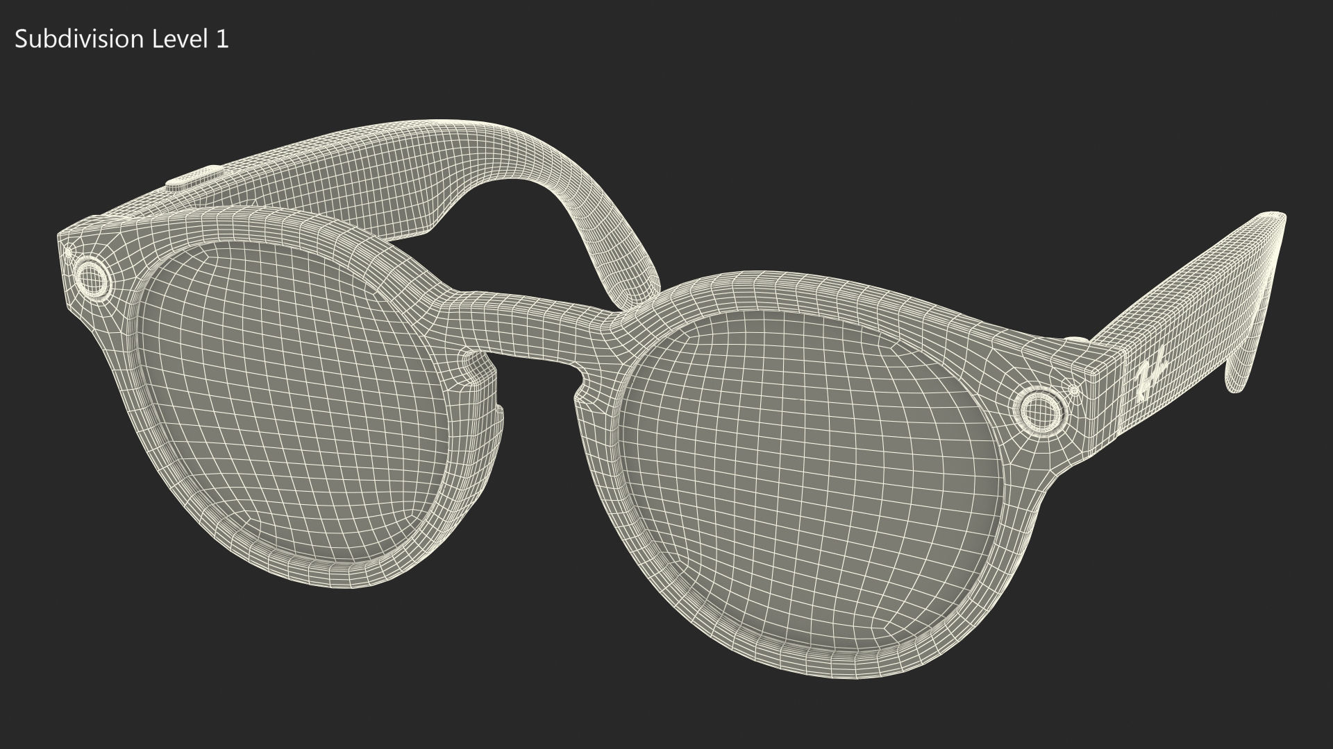 Ray Ban Stories Round Smart Glasses Dark 3D model_19