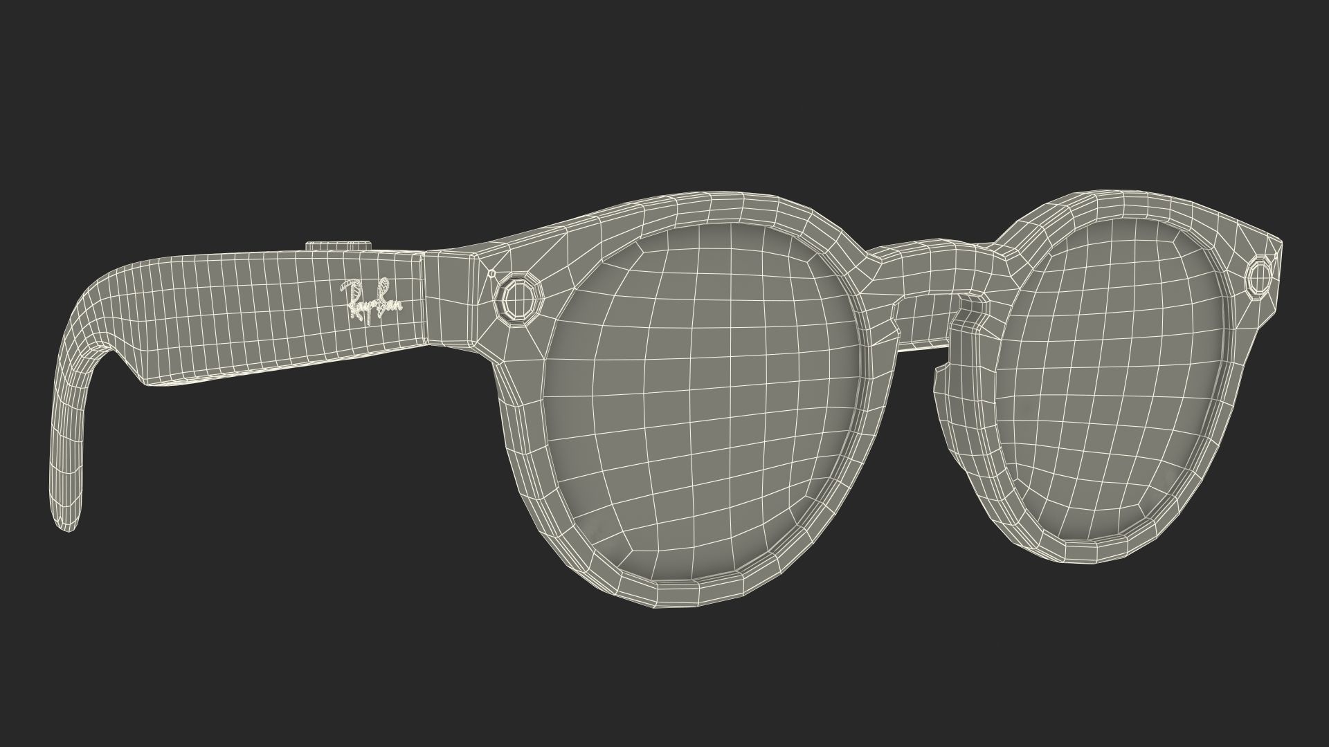 Ray Ban Stories Round Smart Glasses Dark 3D model_25