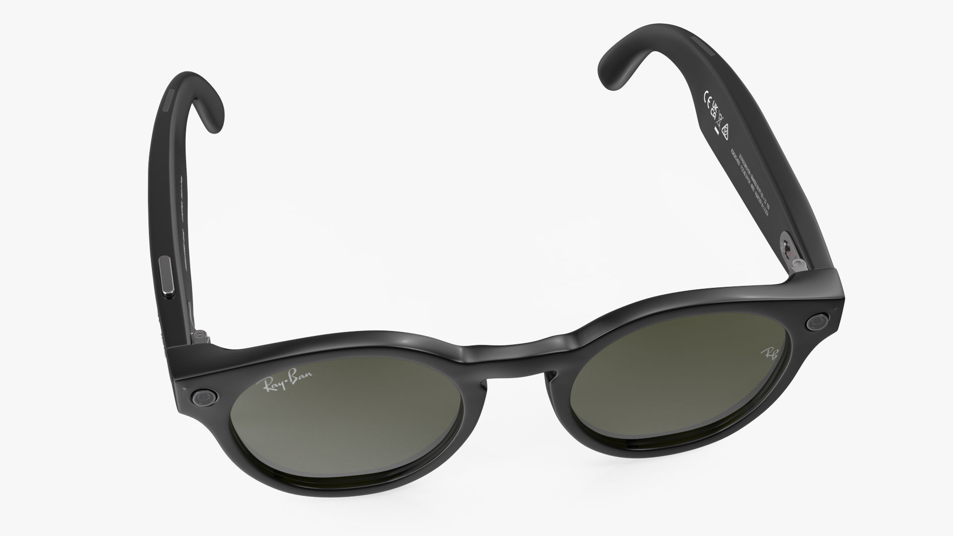 Ray Ban Stories Round Smart Glasses Dark 3D model_8
