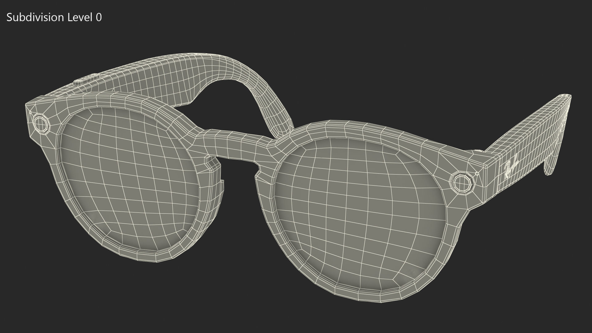 Ray Ban Stories Round Smart Glasses Dark 3D model_18