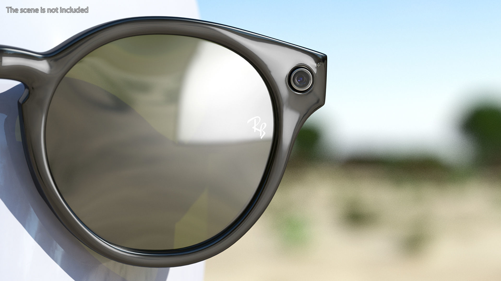 Ray Ban Stories Round Smart Glasses Dark 3D model_3