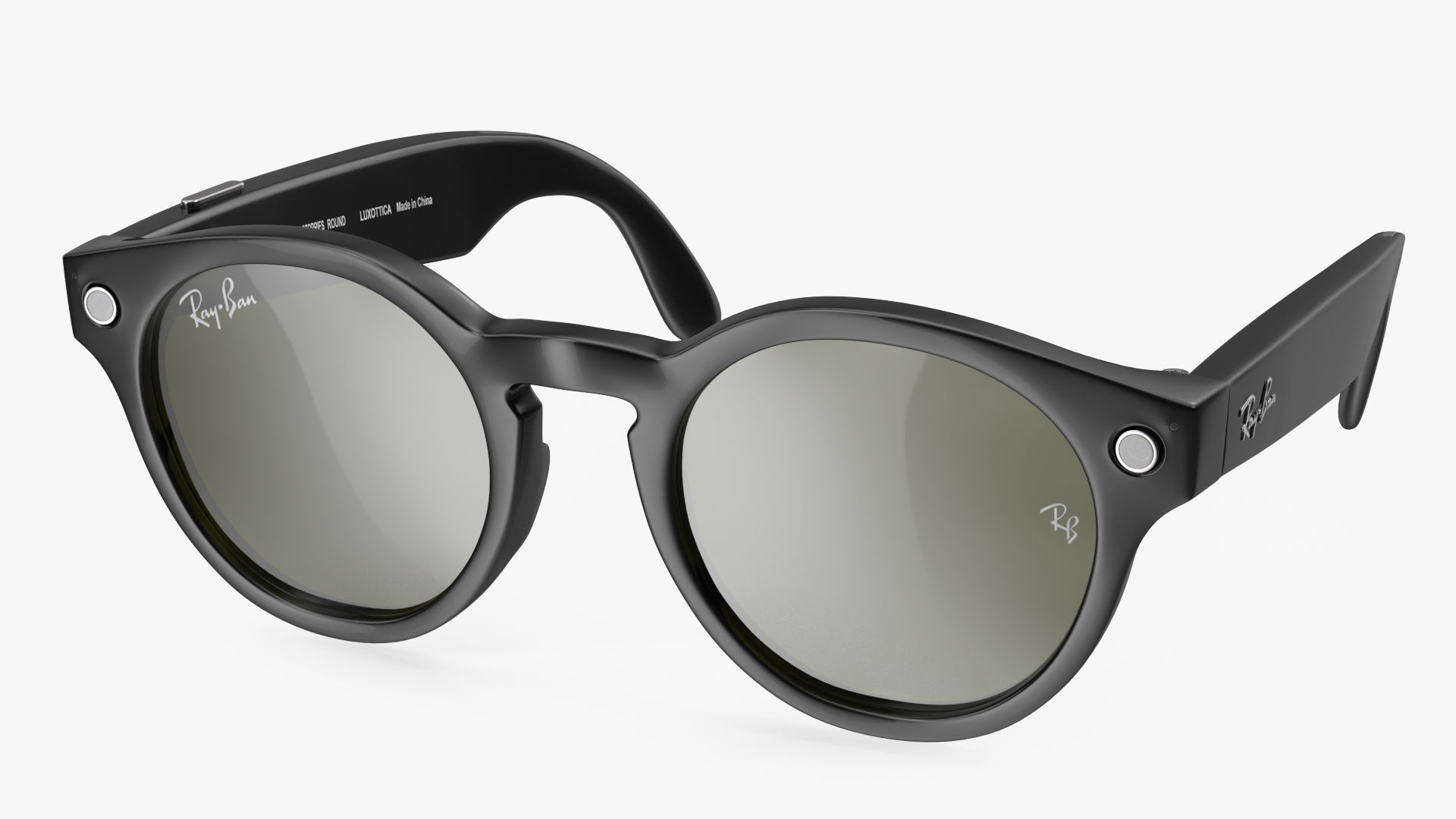 Ray Ban Stories Round Smart Glasses Dark 3D model_6